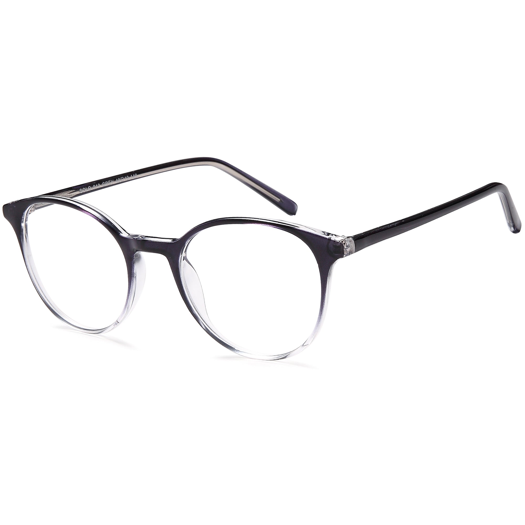 Solo SOLO 812 Grey Plastic Glasses – Unisex Full Rim Eyewear