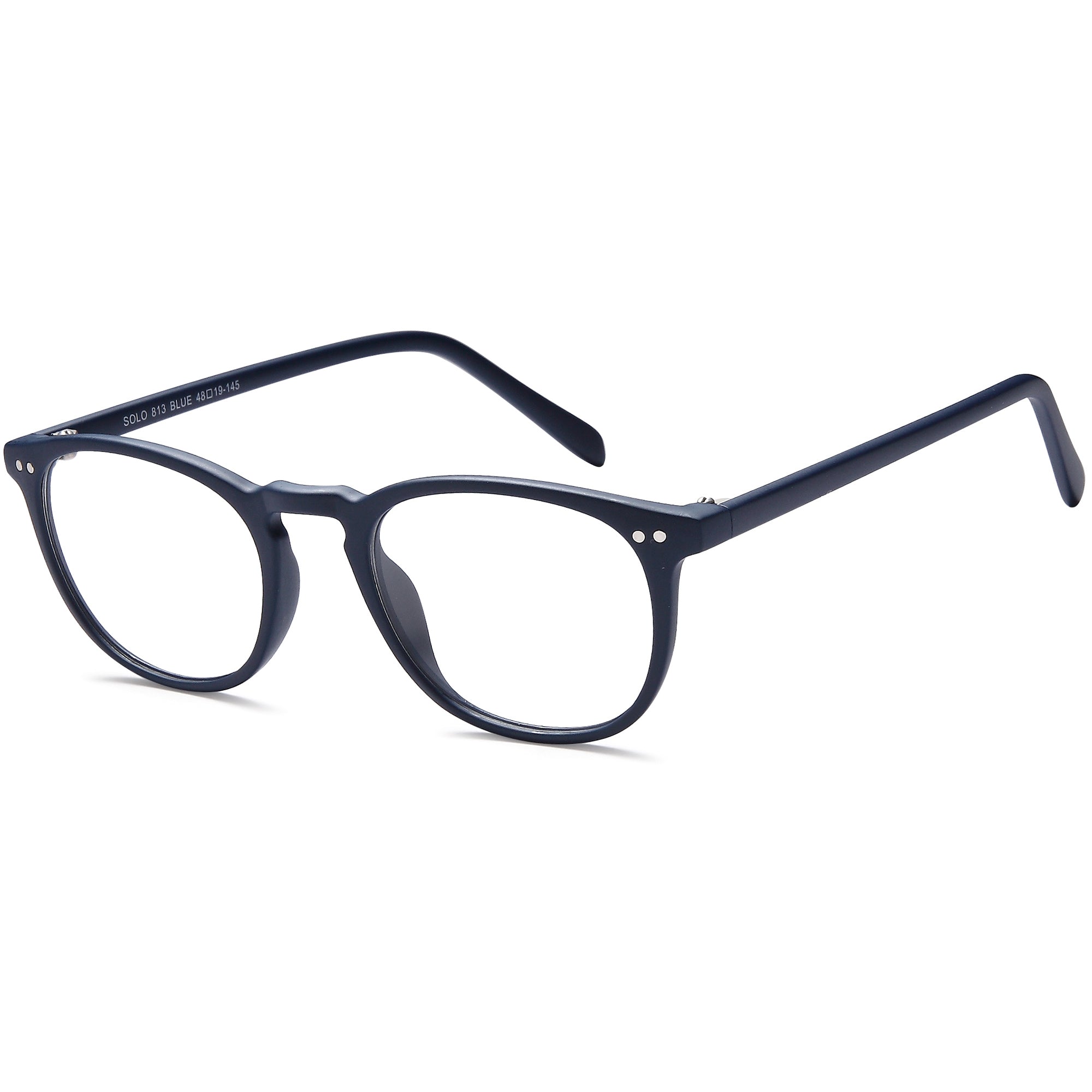 Solo SOLO 813 Blue Plastic Glasses – Unisex Full Rim Eyewear