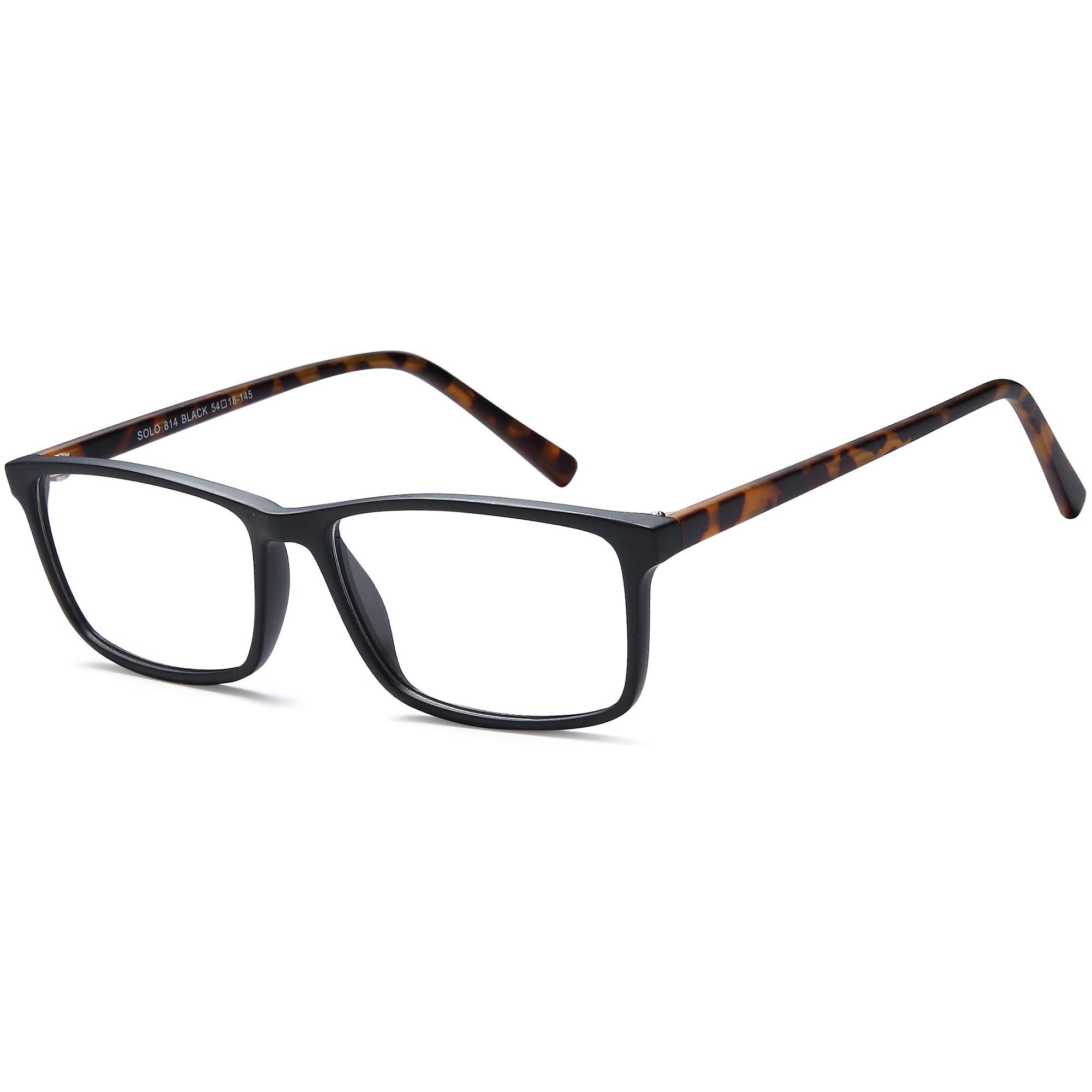 Solo SOLO 814 Black Plastic Glasses – Men Full Rim Eyewear