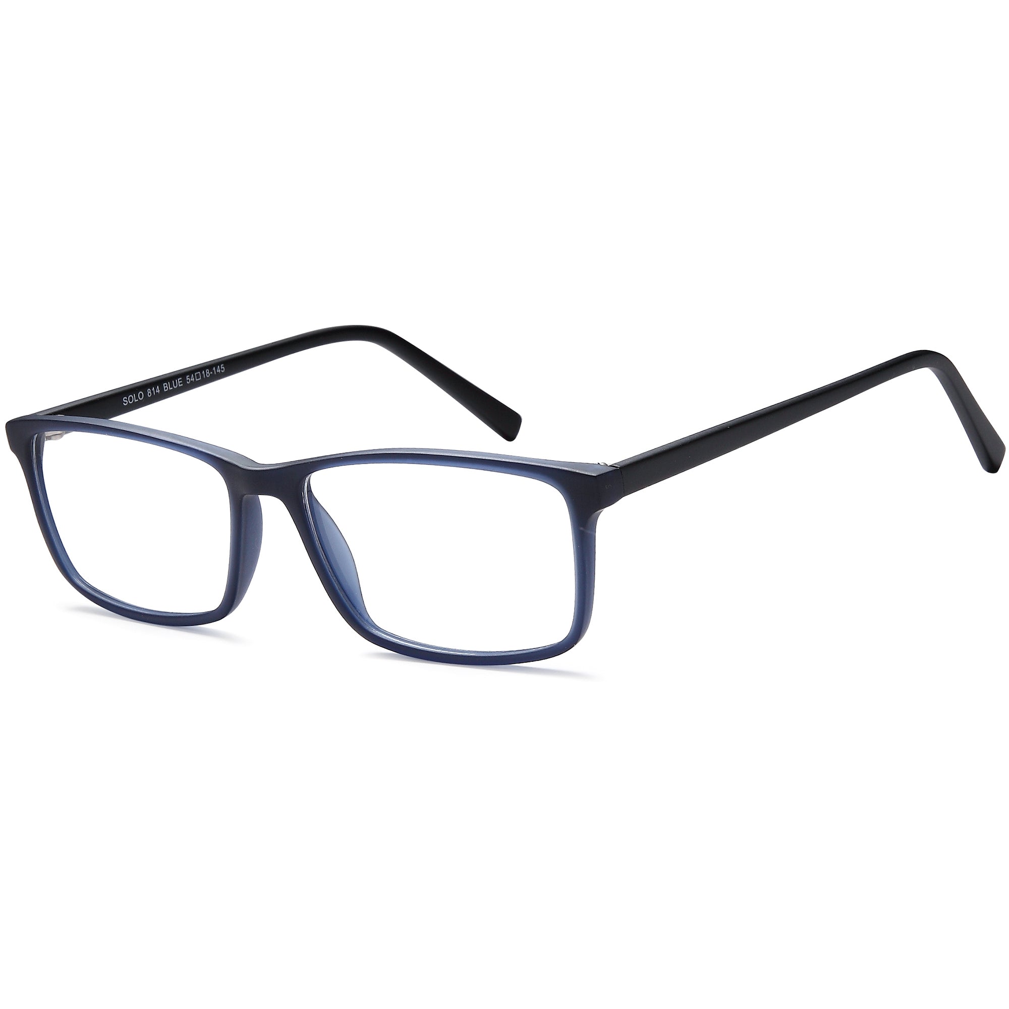 Solo SOLO 814 Blue Plastic Glasses – Men Full Rim Eyewear