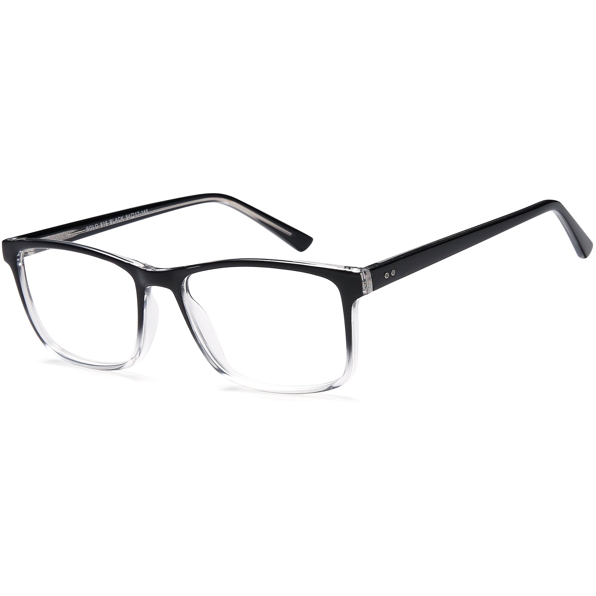 Solo SOLO 816 Black Plastic Glasses – Men Full Rim Eyewear