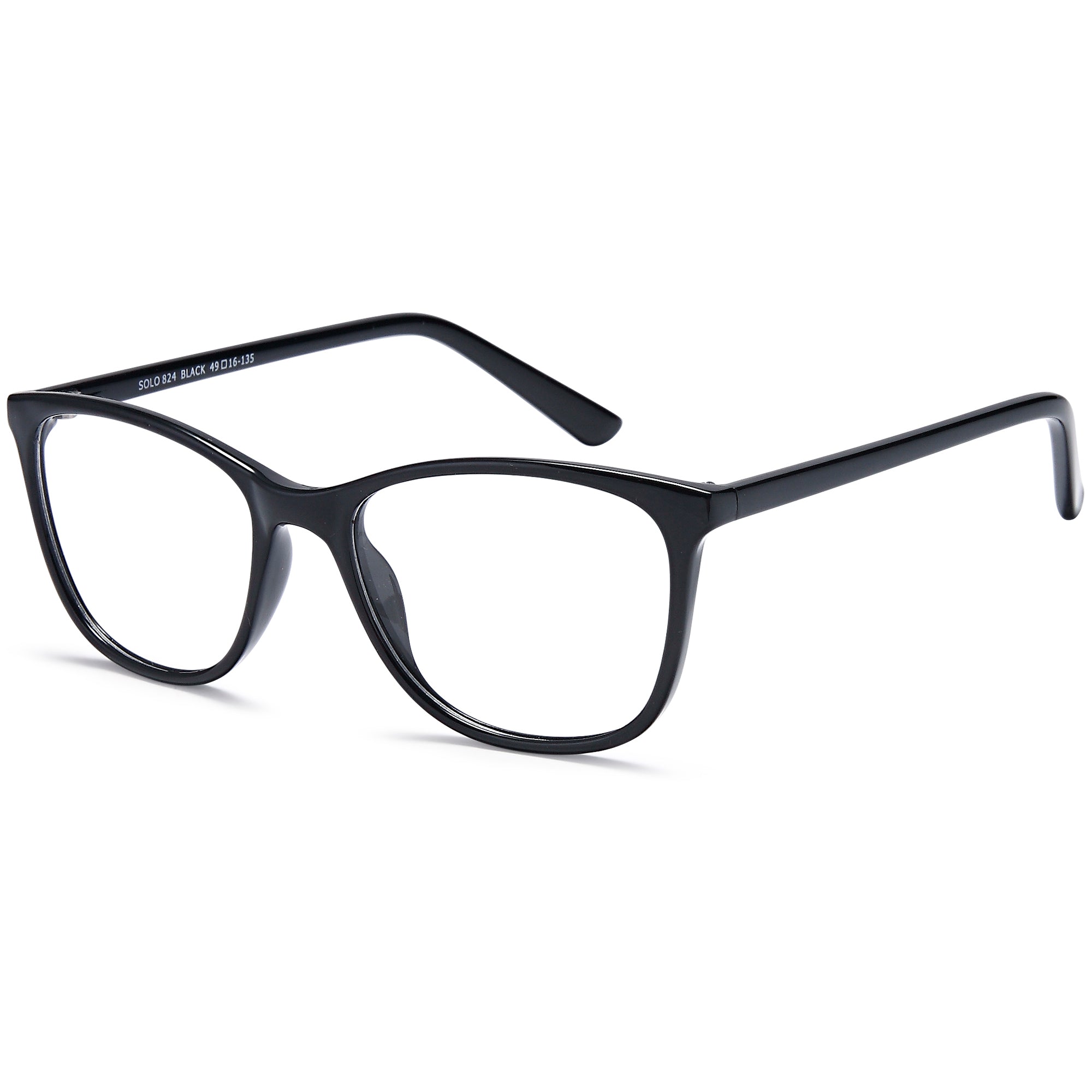 Solo SOLO 824 Black Plastic Glasses – Unisex Full Rim Eyewear