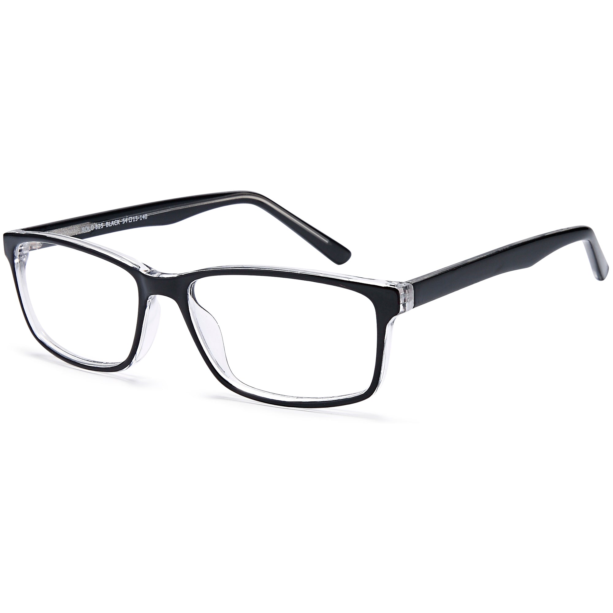 Solo SOLO 825 Black Plastic Glasses – Unisex Full Rim Eyewear