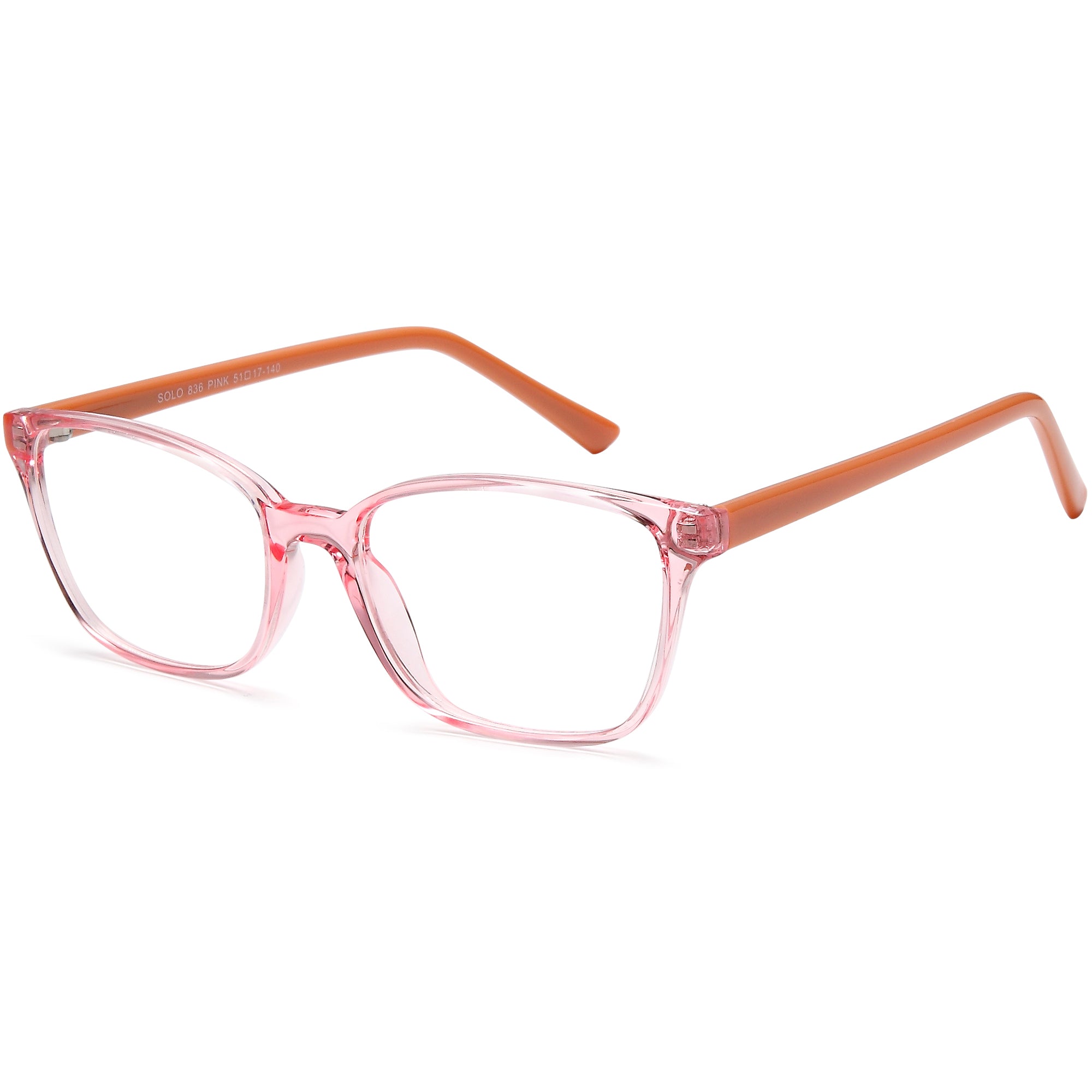 Solo SOLO 836 Pink Plastic Glasses – Women Full Rim Eyewear