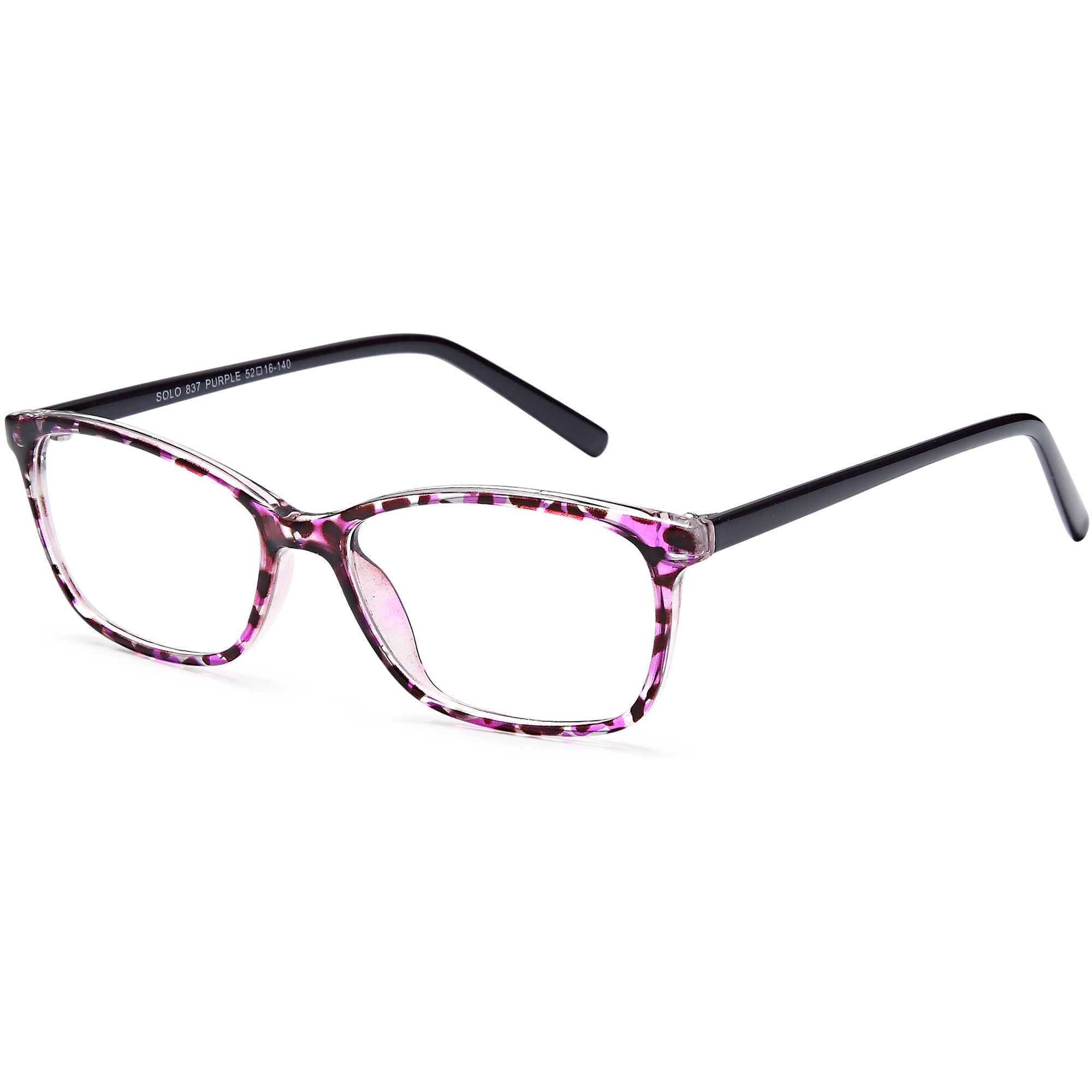 Solo SOLO 837 Purple Plastic Glasses – Women Full Rim Eyewear