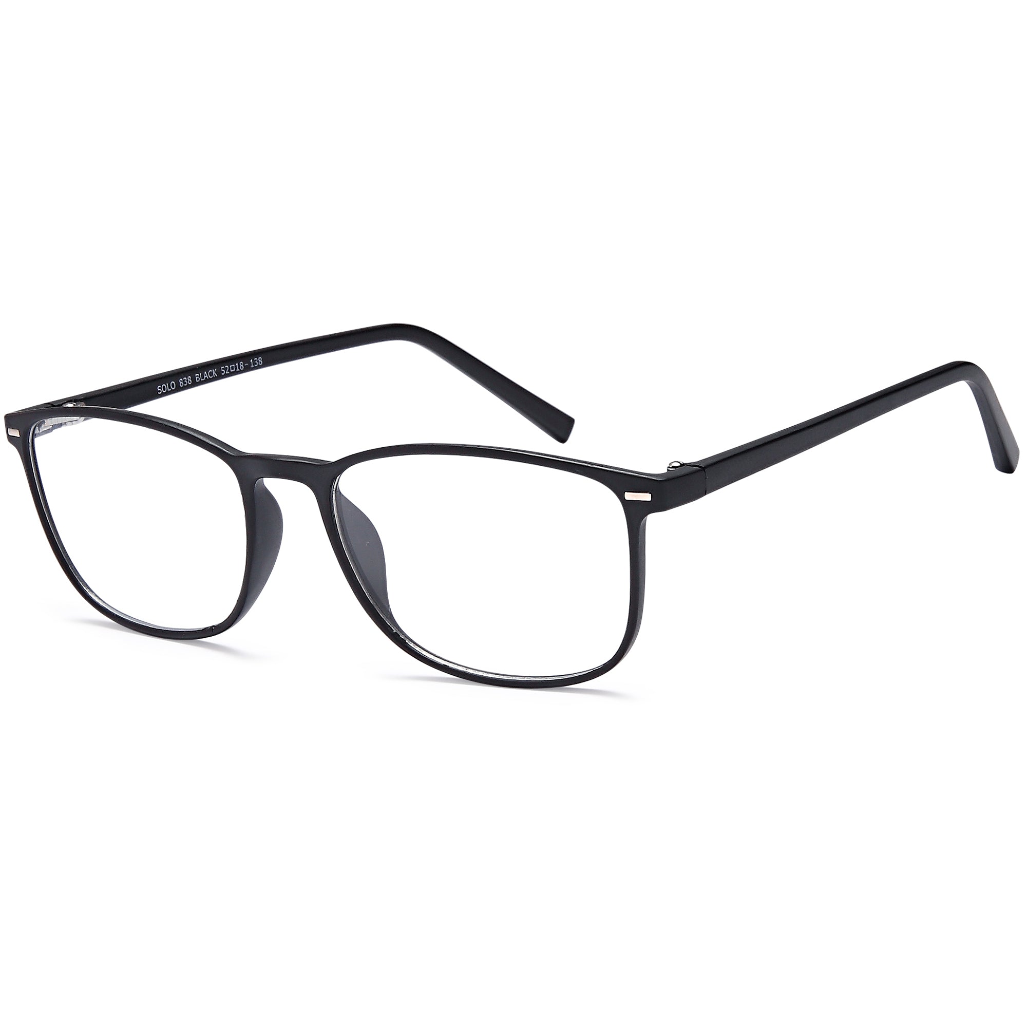 Solo SOLO 838 Black Plastic Glasses – Unisex Full Rim Eyewear