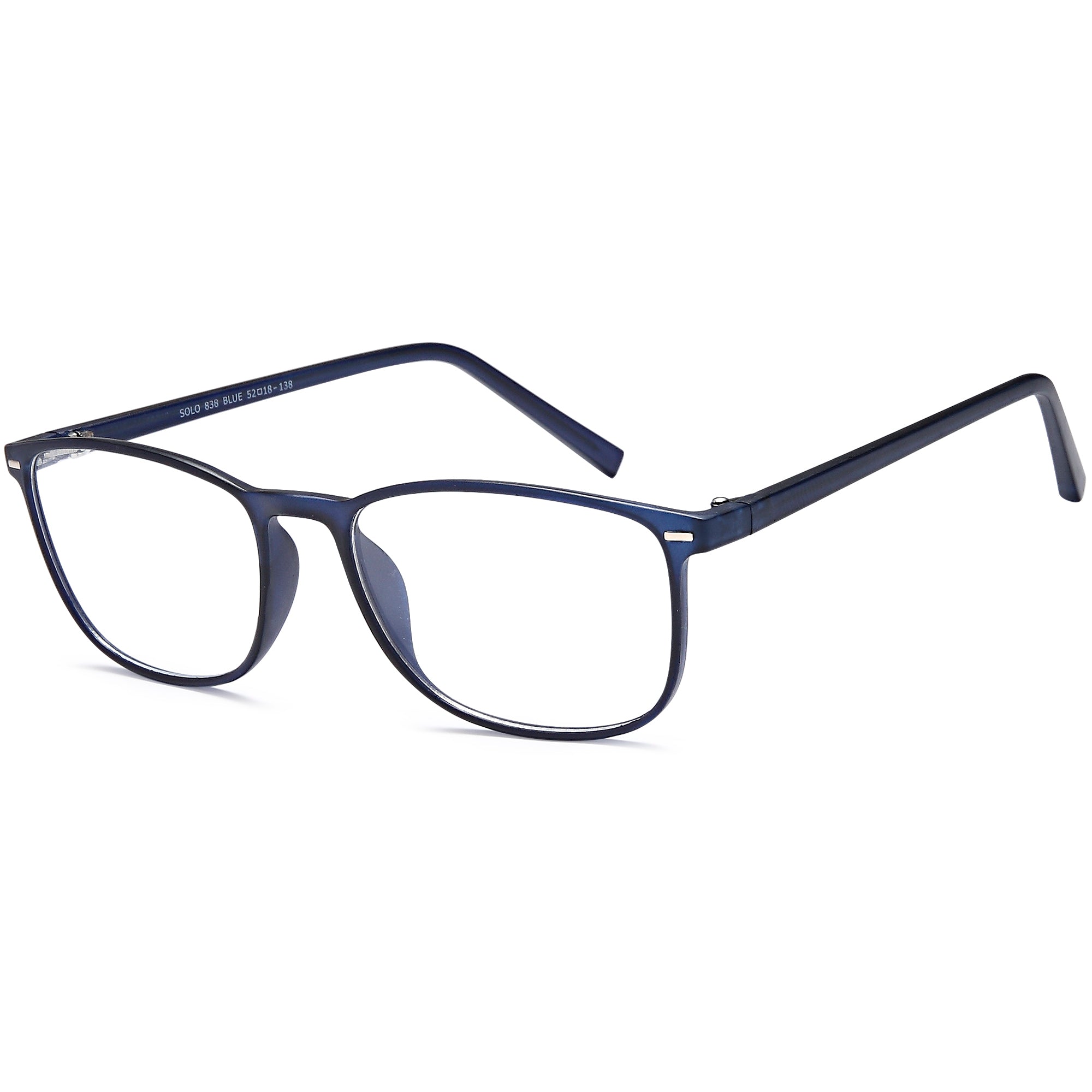 Solo SOLO 838 Blue Plastic Glasses – Unisex Full Rim Eyewear