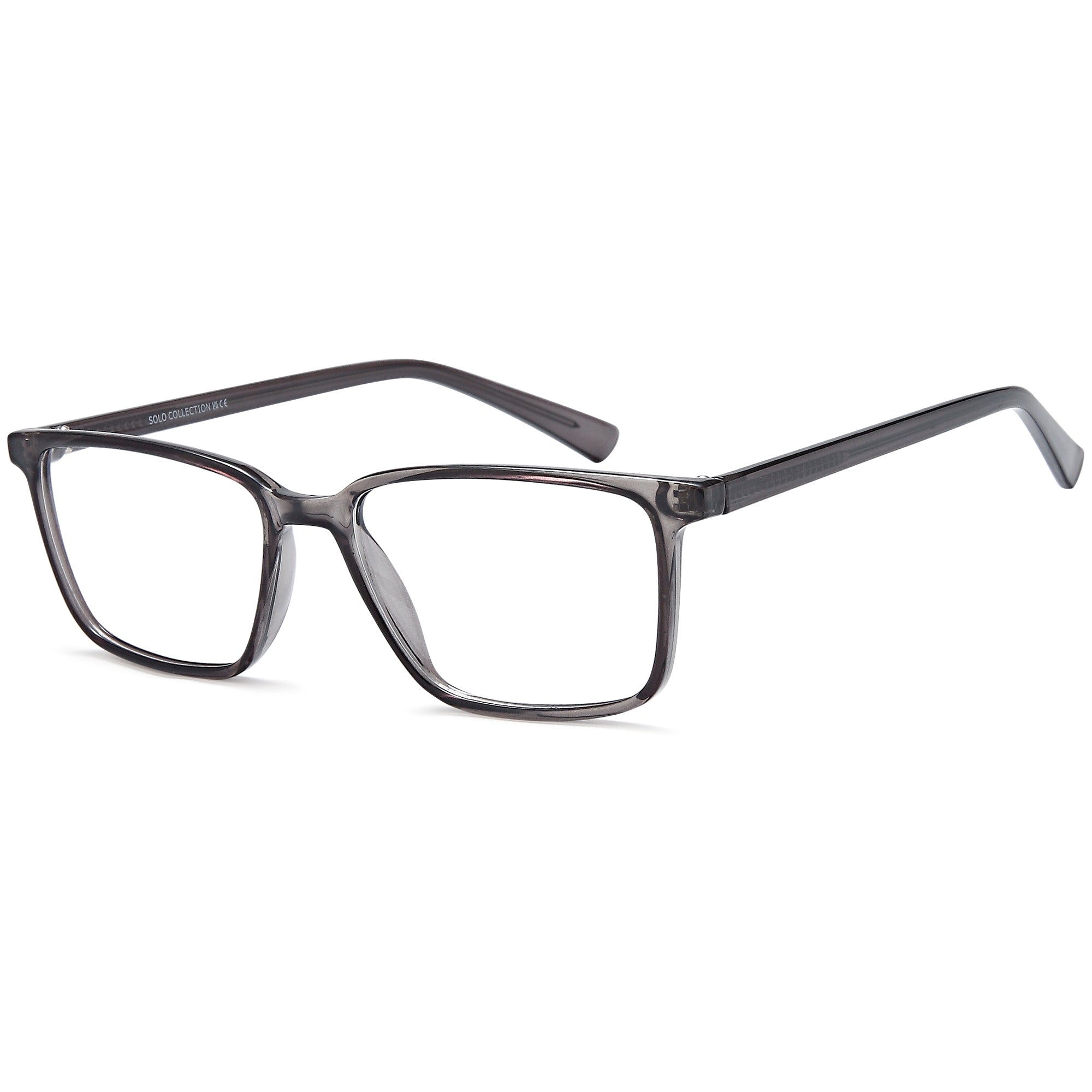 Solo SOLO 841 Grey Plastic Glasses – Men Full Rim Eyewear