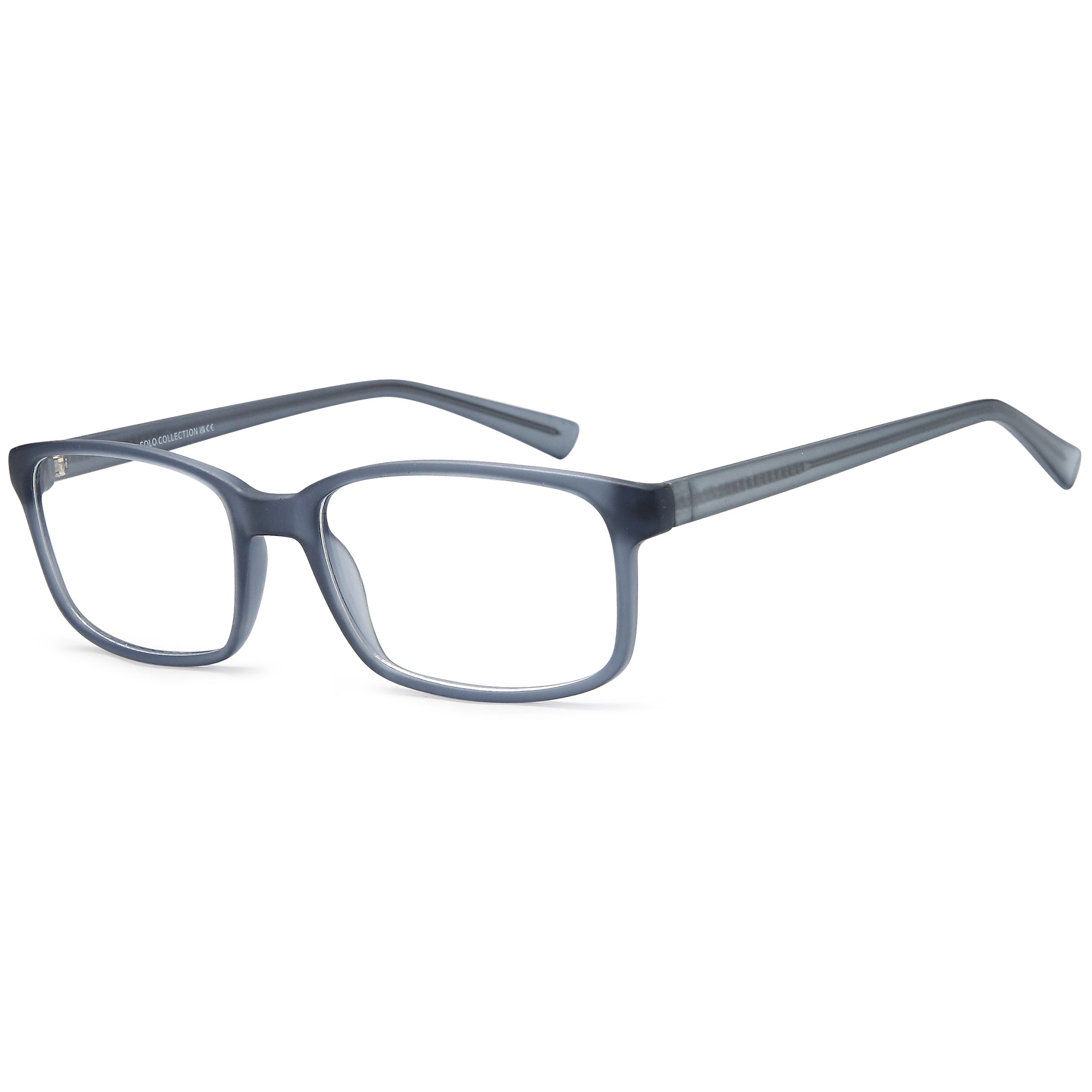 Solo SOLO 842 Grey Plastic Glasses – Men Full Rim Eyewear