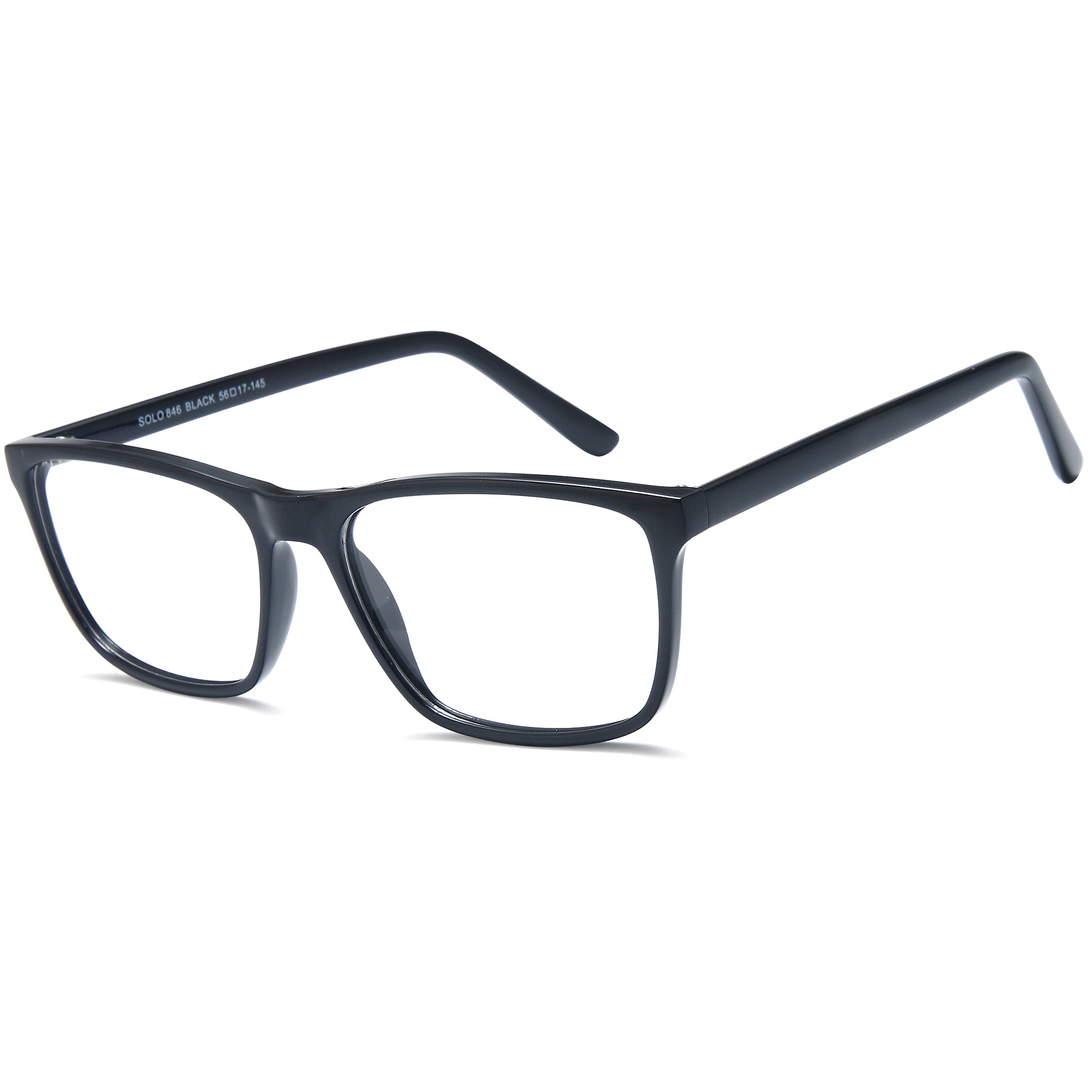 Solo SOLO 846 Black Plastic Glasses – Men Full Rim Eyewear