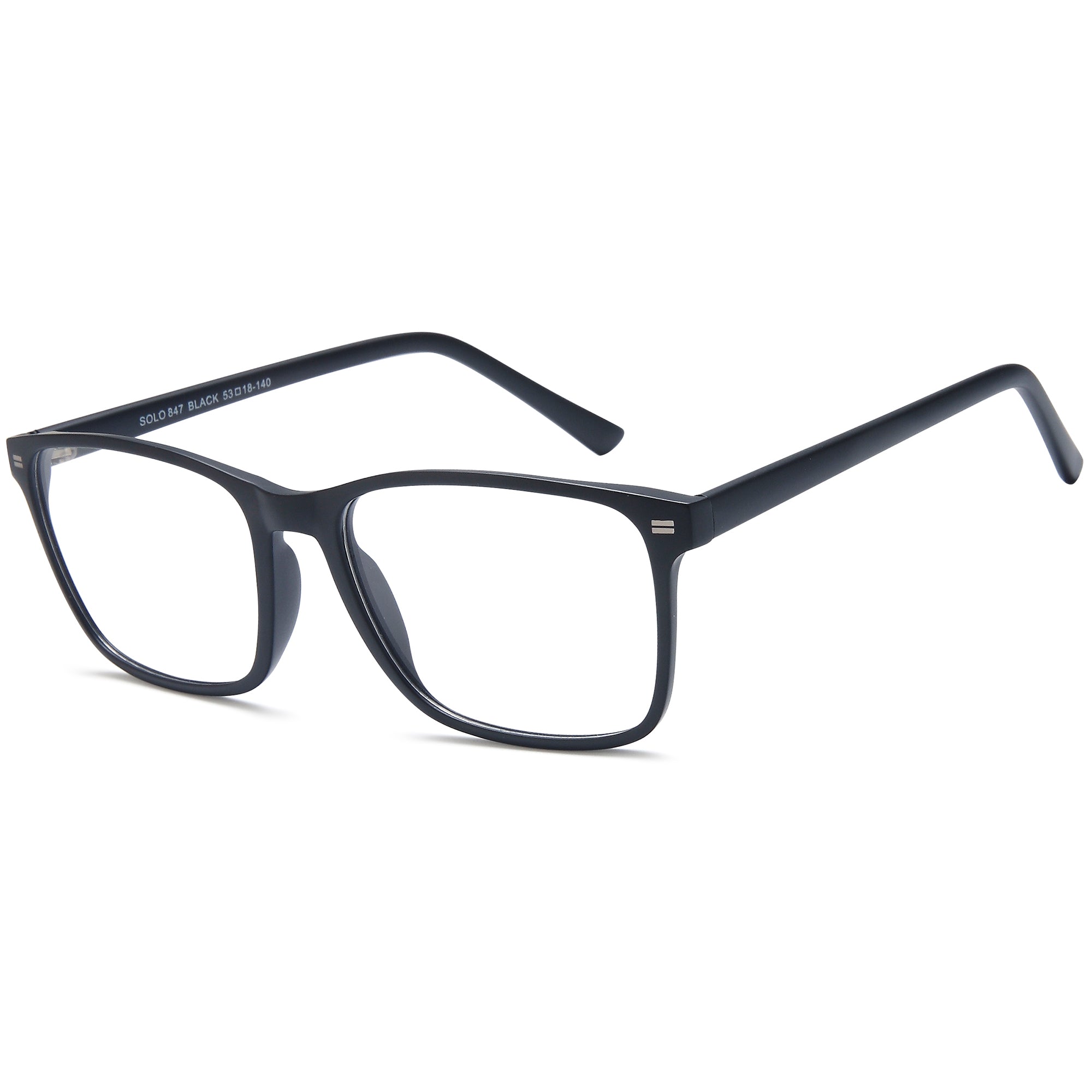 Solo SOLO 847 Black Plastic Glasses – Men Full Rim Eyewear