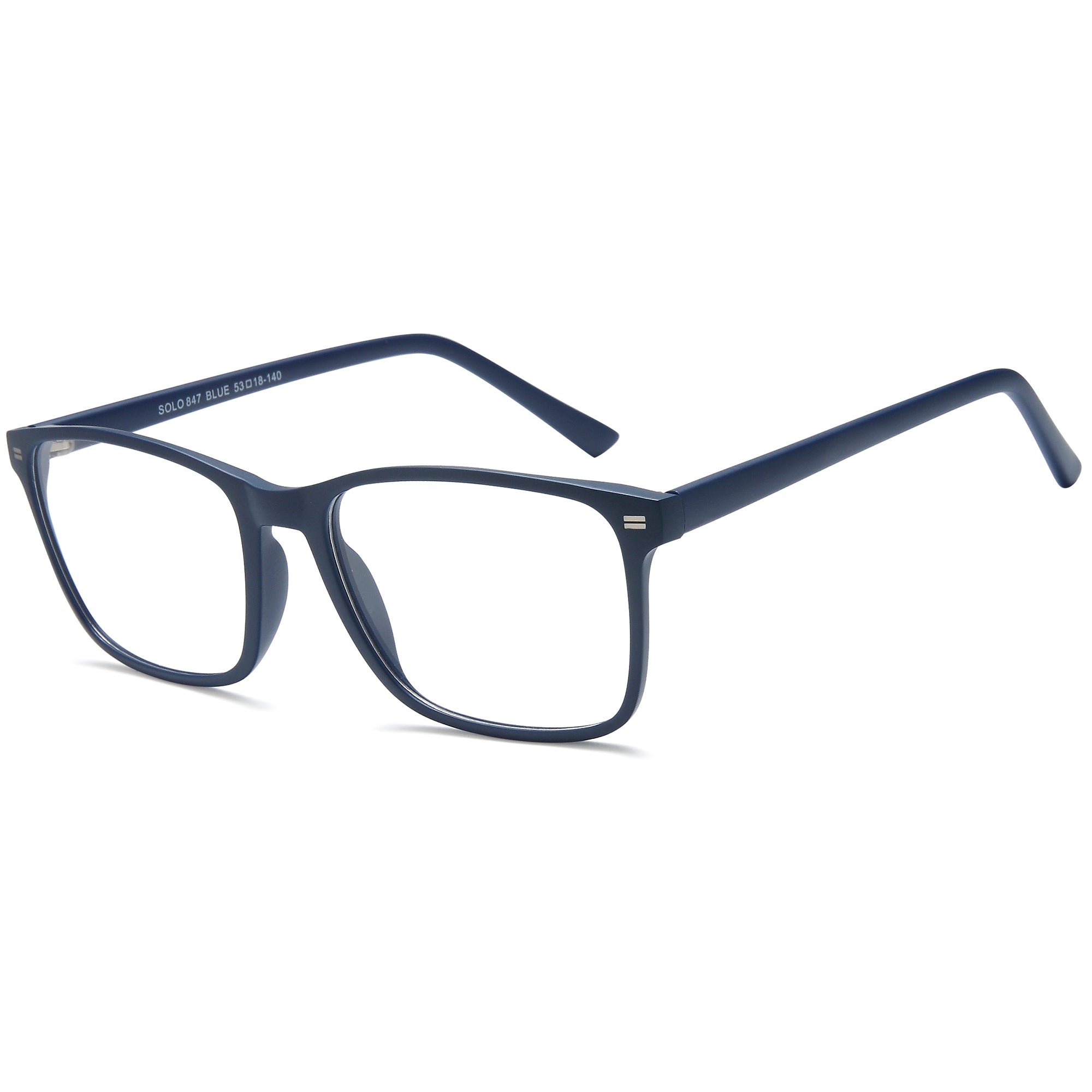 Solo SOLO 847 Blue Plastic Glasses – Men Full Rim Eyewear