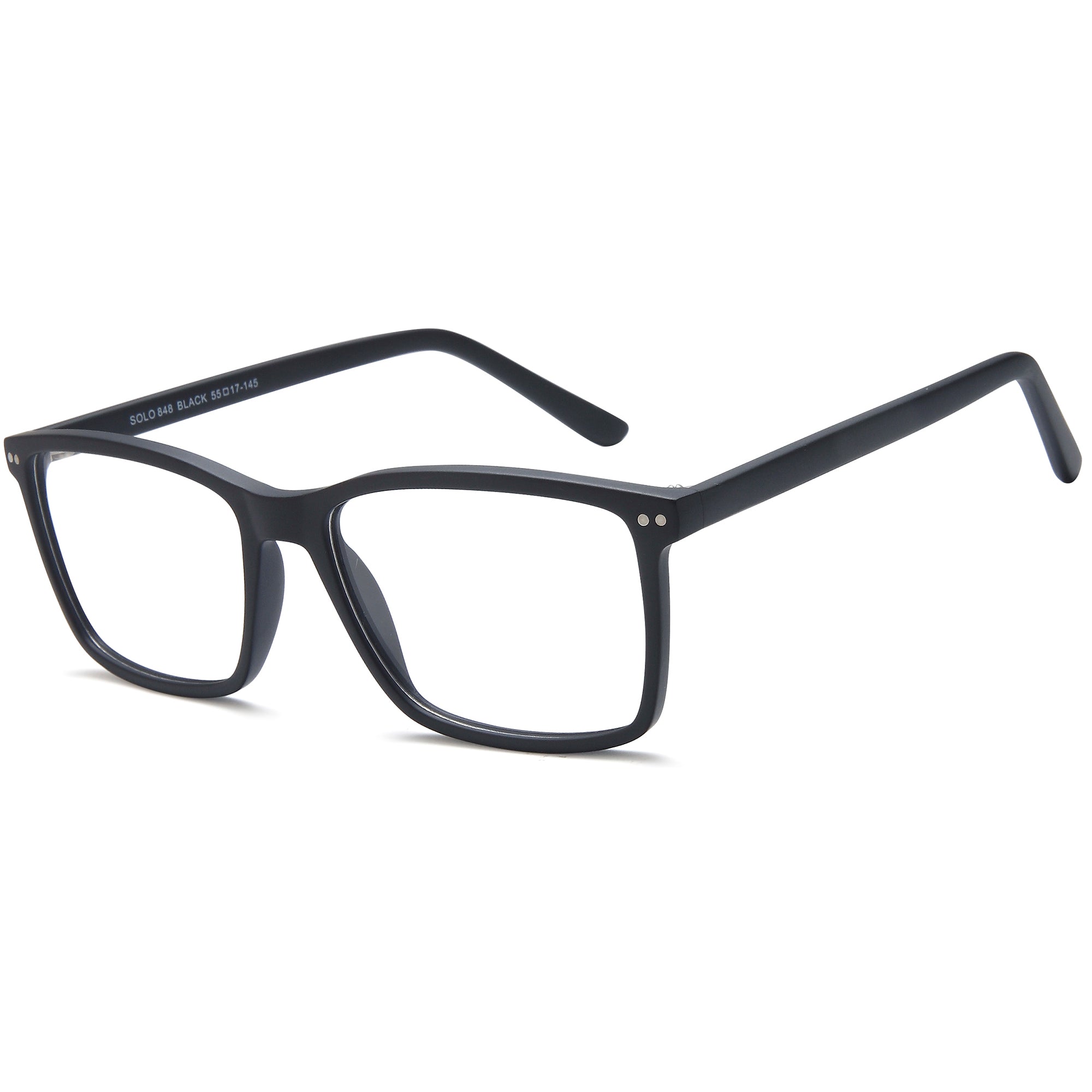 Solo SOLO 848 Black Plastic Glasses – Men Full Rim Eyewear