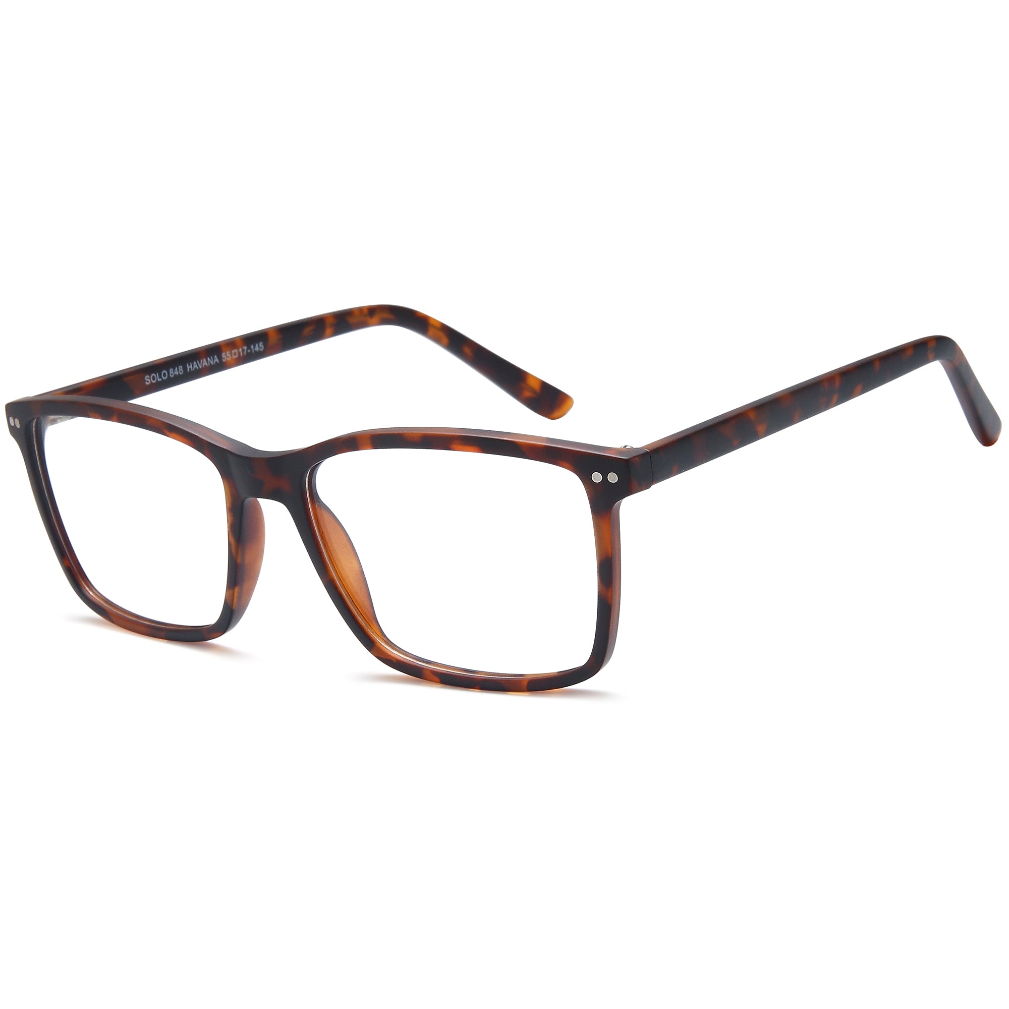Solo SOLO 848 Havana Plastic Glasses – Men Full Rim Eyewear