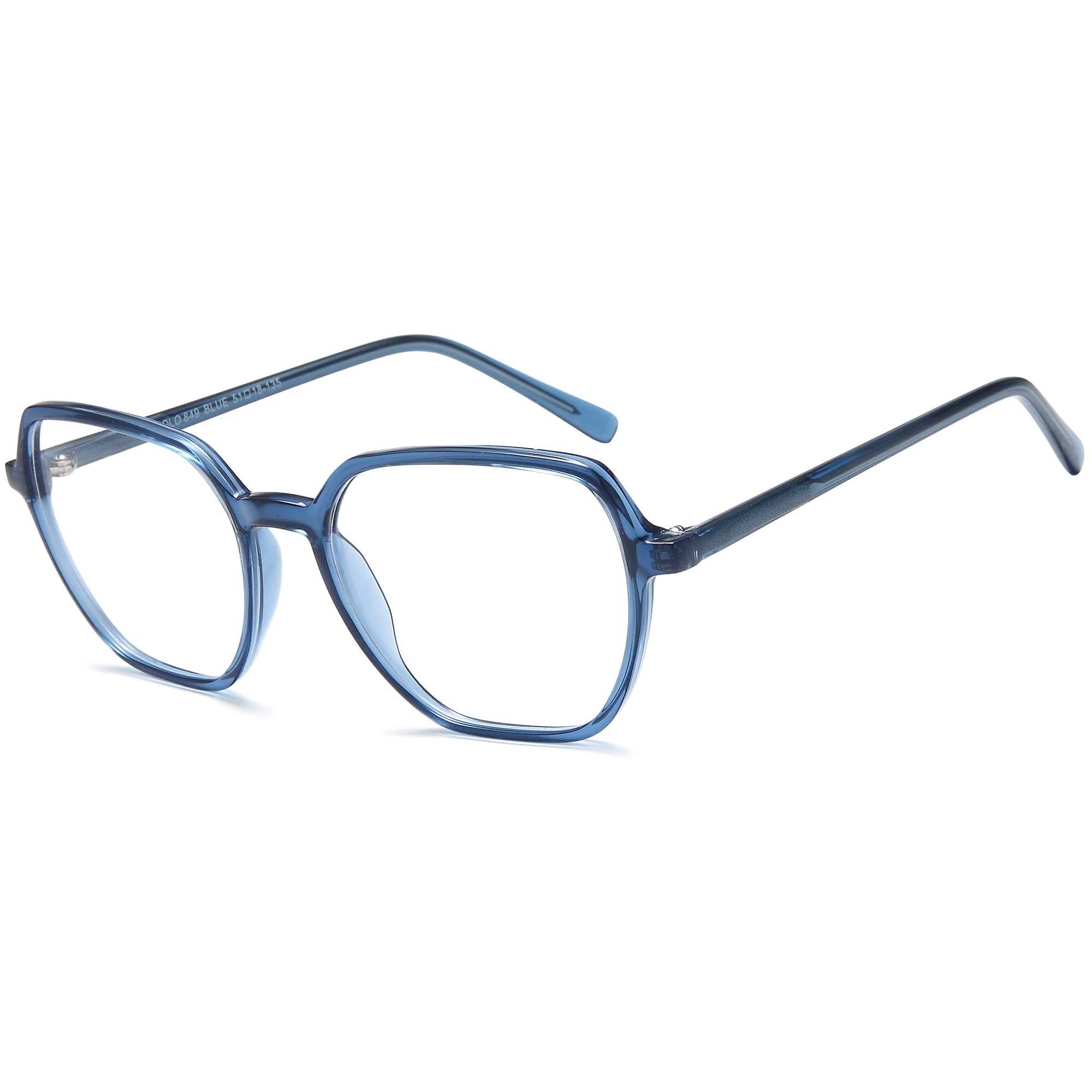 Solo SOLO 849 Blue Plastic Glasses – Women Full Rim Eyewear