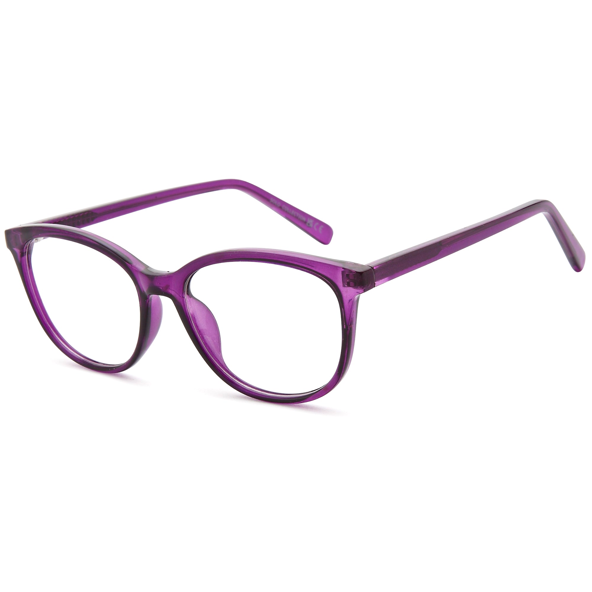 Solo SOLO 853 Purple Plastic Glasses – Women Full Rim Eyewear