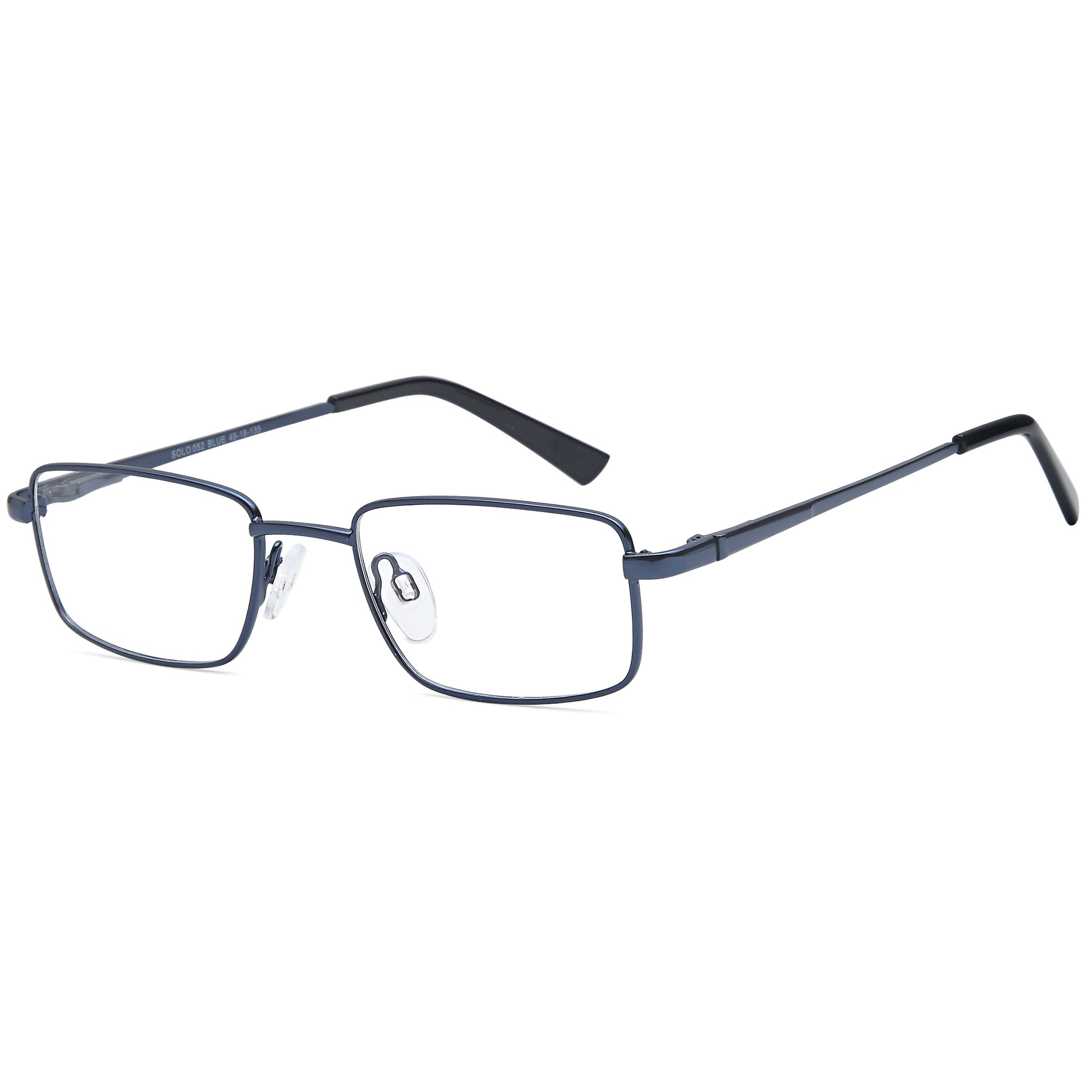 Solo SOLO 052 Blue Metal Glasses – Unisex Full Rim Eyewear