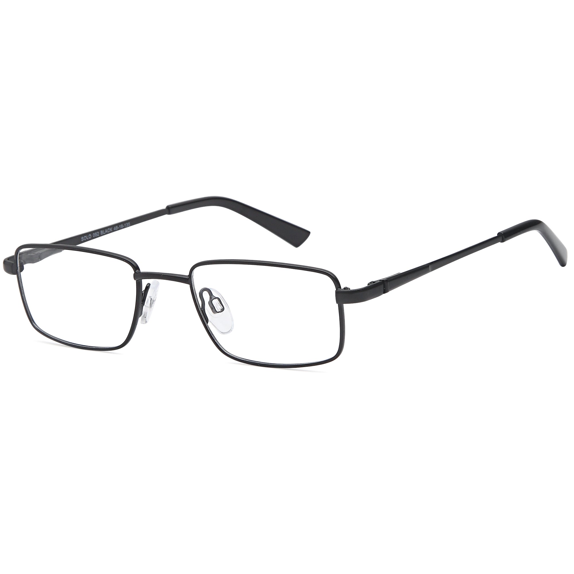 Solo SOLO 052 Black Metal Glasses – Unisex Full Rim Eyewear