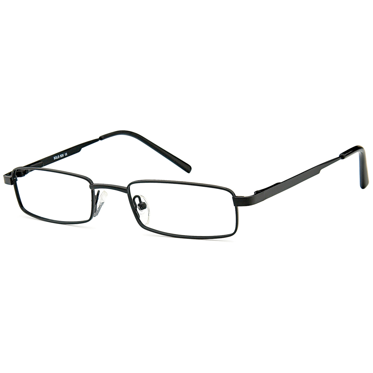 SOLO 529 Black Square Metal Glasses – Unisex Full Rim Eyewear