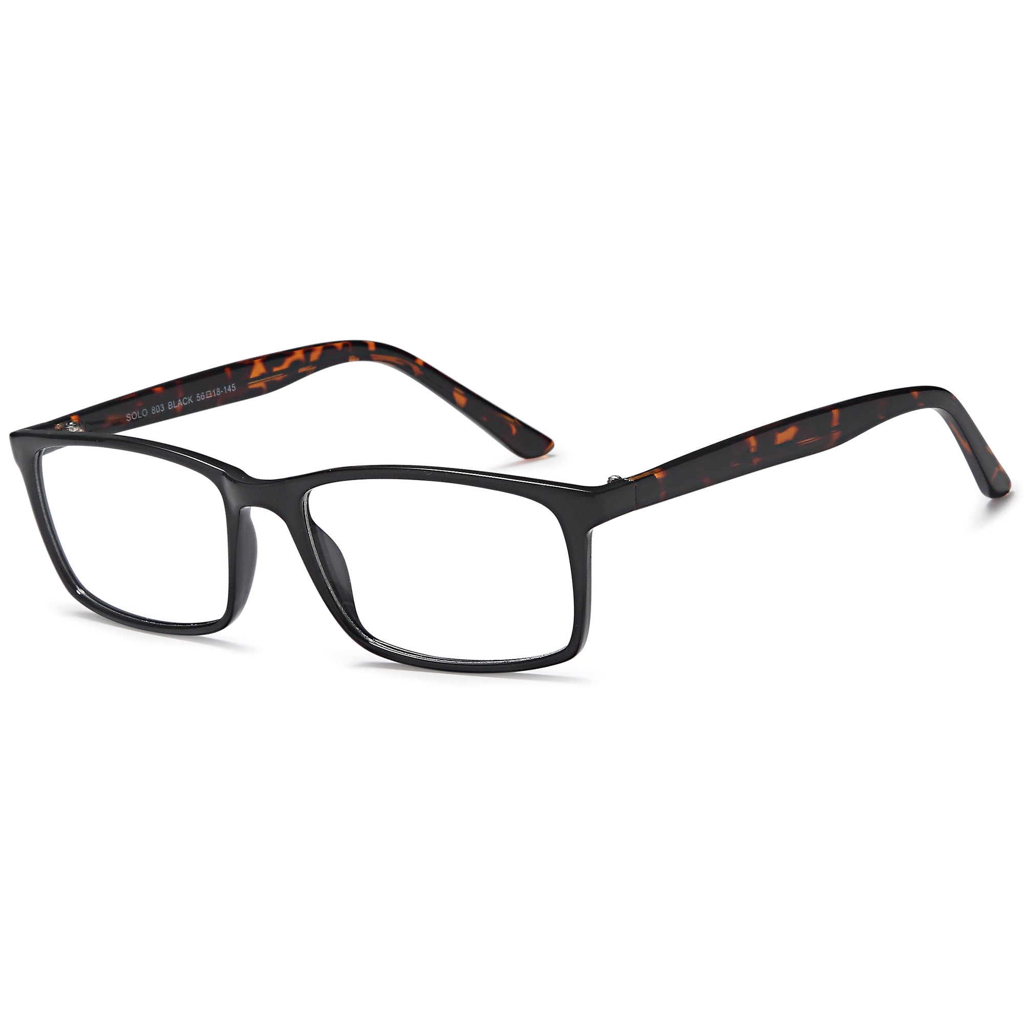 Solo SOLO 803 Black Plastic Glasses – Men Full Rim Eyewear