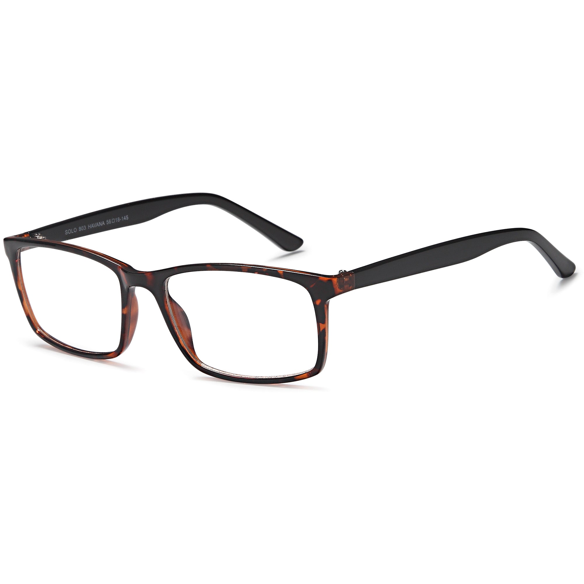 Solo SOLO 803 Havana Plastic Glasses – Men Full Rim Eyewear