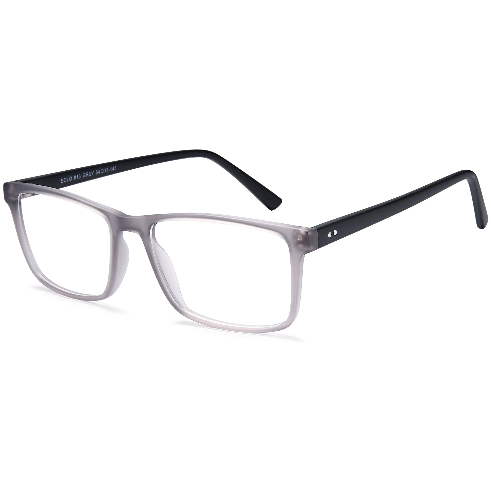 Solo SOLO 816 Grey Plastic Glasses – Men Full Rim Eyewear