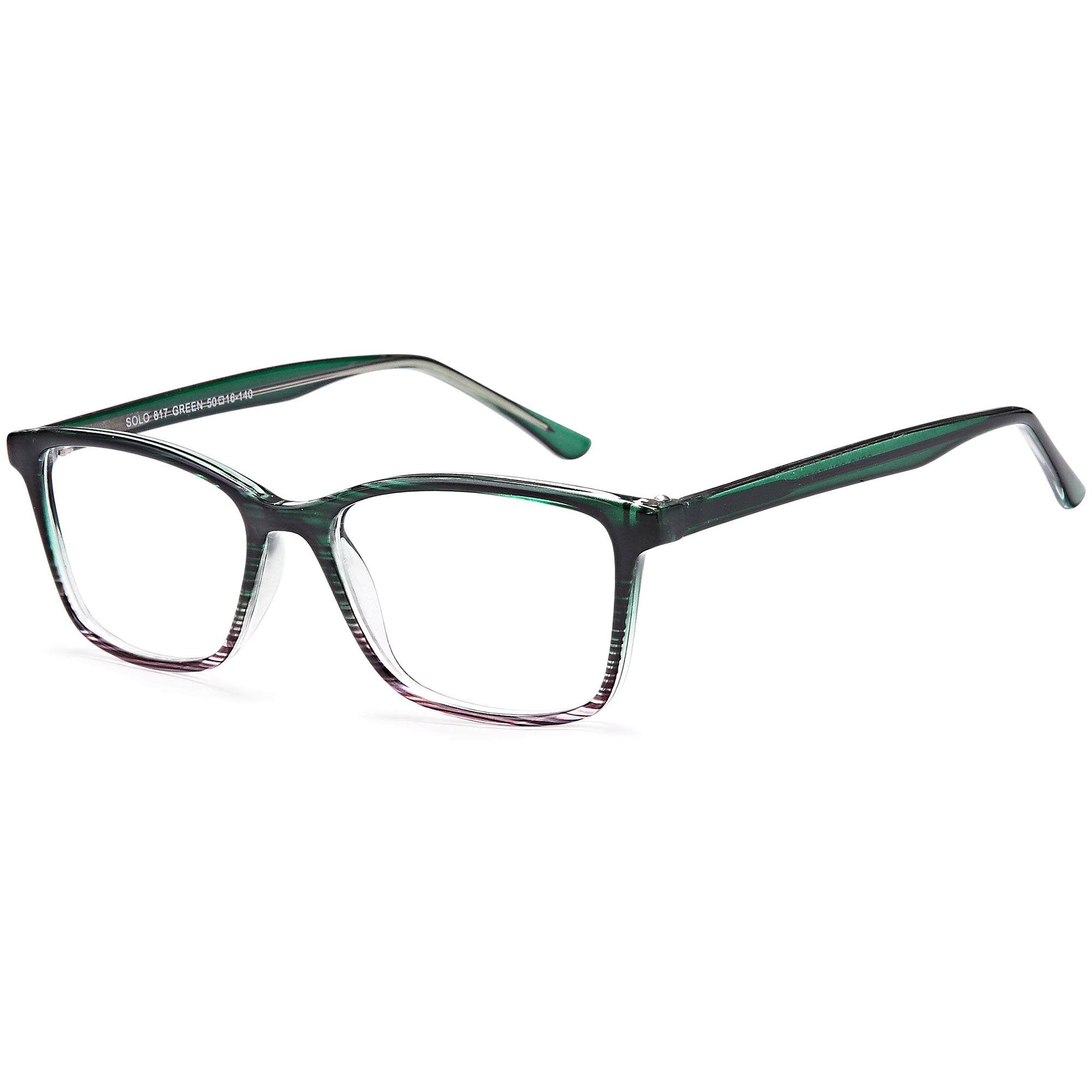 Solo SOLO 817 Green Plastic Glasses – Women Full Rim Eyewear