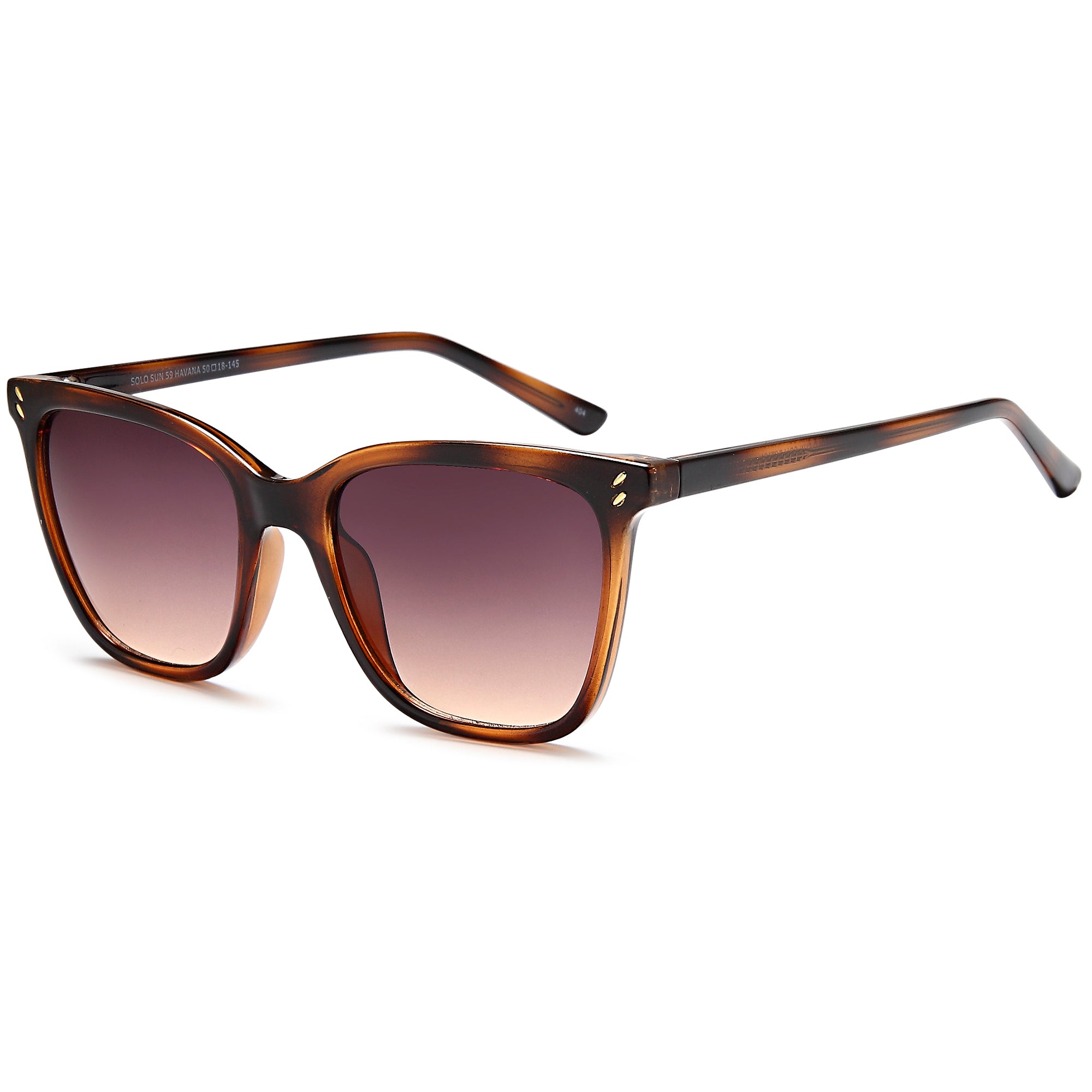 Solo Sun SUN59 Havana Plastic Glasses – Women Full Rim Eyewear