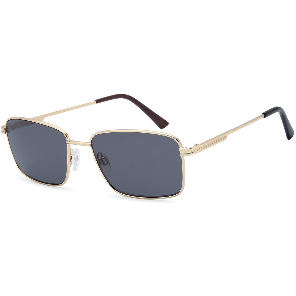 SOLO SUN67 Gold Square Metal Glasses – Men Full Rim Eyewear