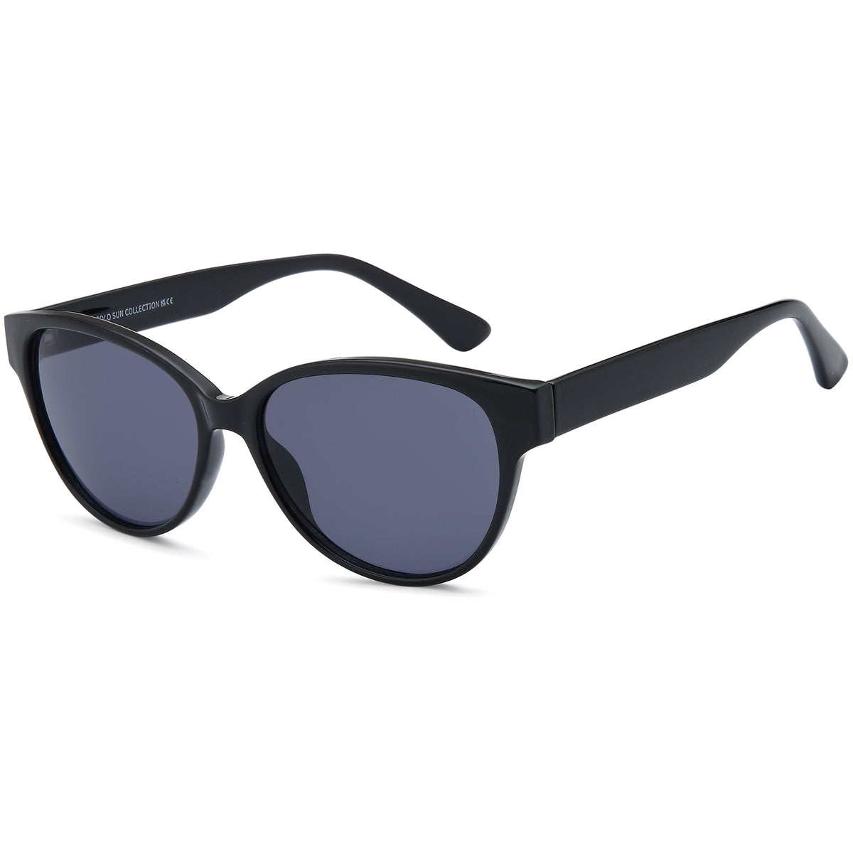 SOLO SUN70 Black Round Plastic Glasses – Women Full Rim Eyewear