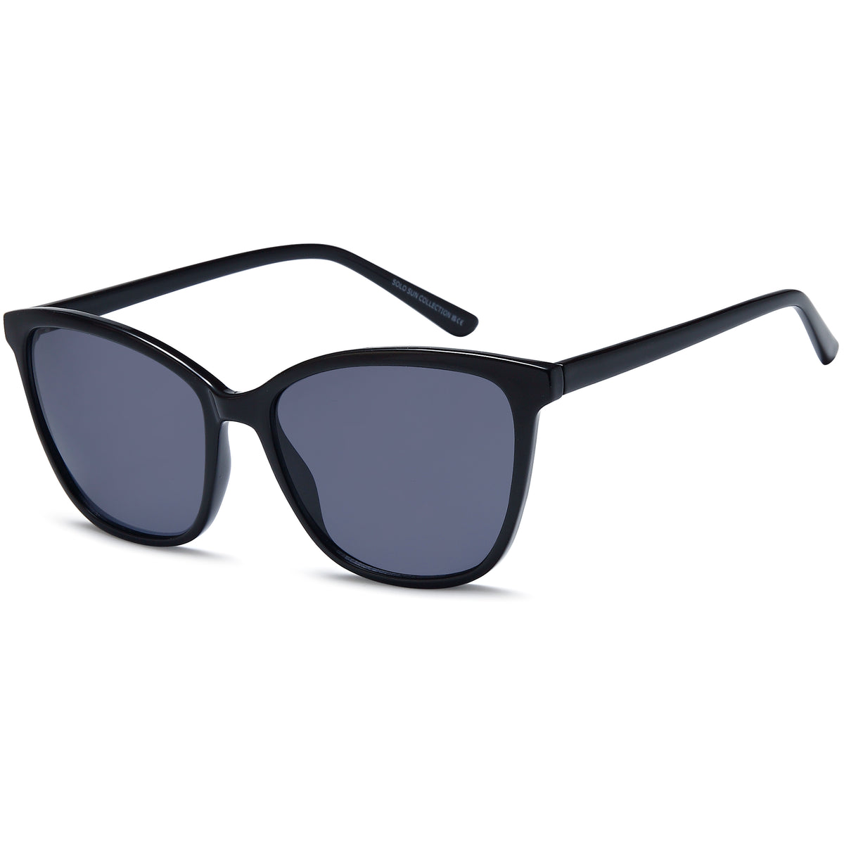 SOLO SUN72 Black Cat-Eye Plastic Glasses – Unisex Full Rim Eyewear
