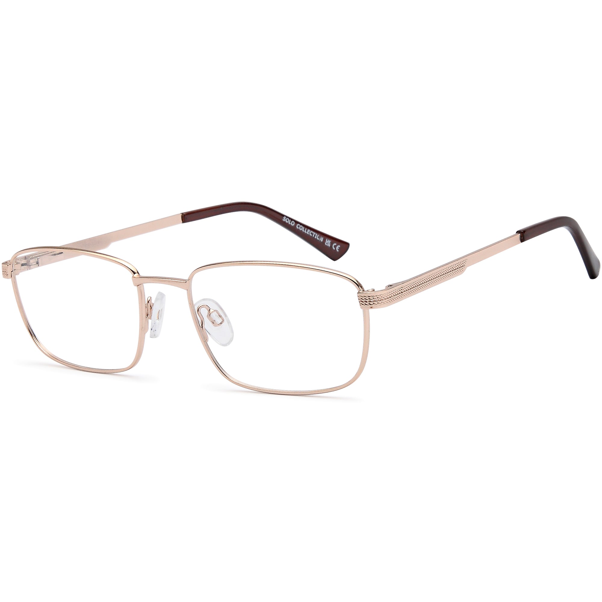 Solo SOLO 071 Gold Metal Glasses – Men Full Rim Eyewear