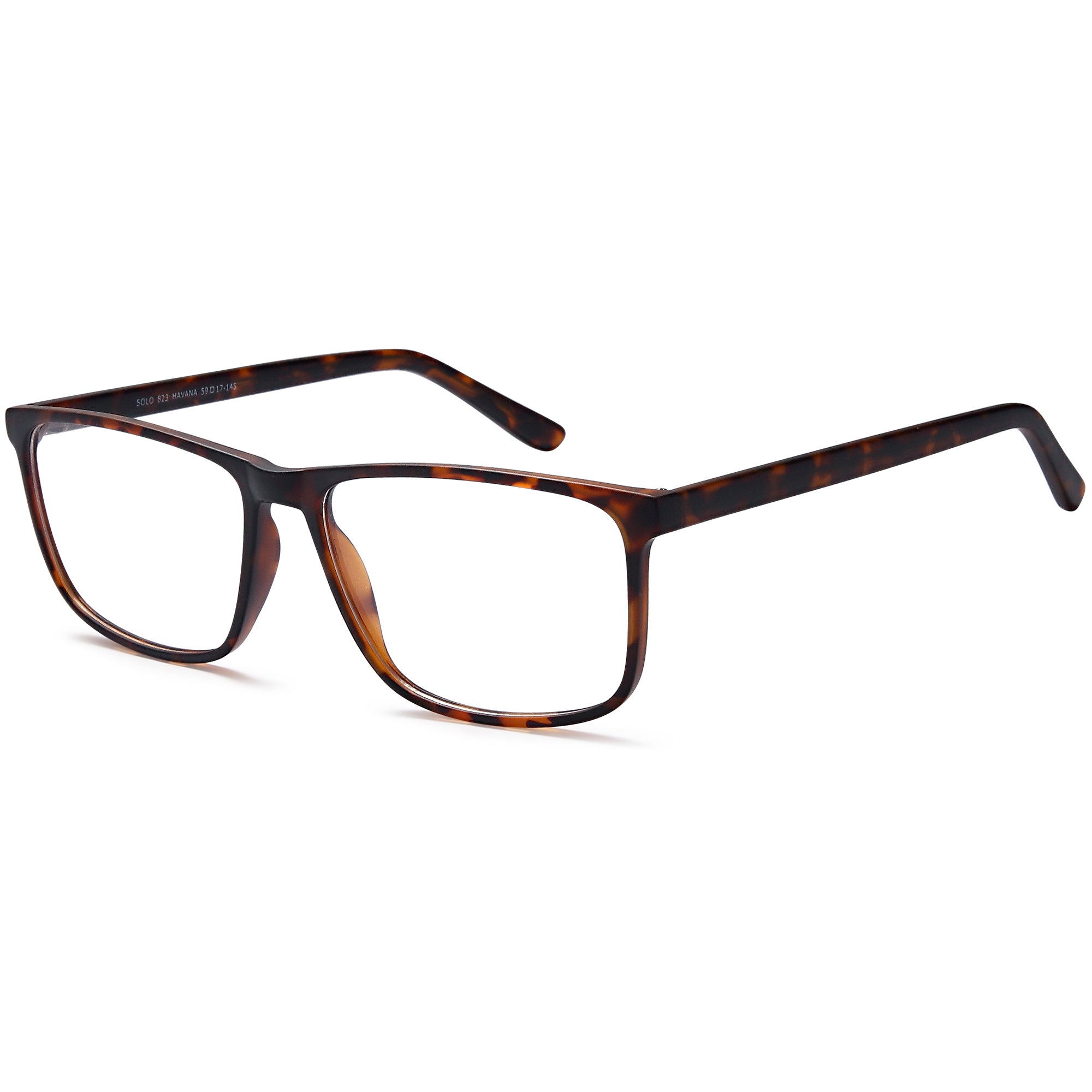 Solo SOLO 823 Havana Plastic Glasses – Men Full Rim Eyewear