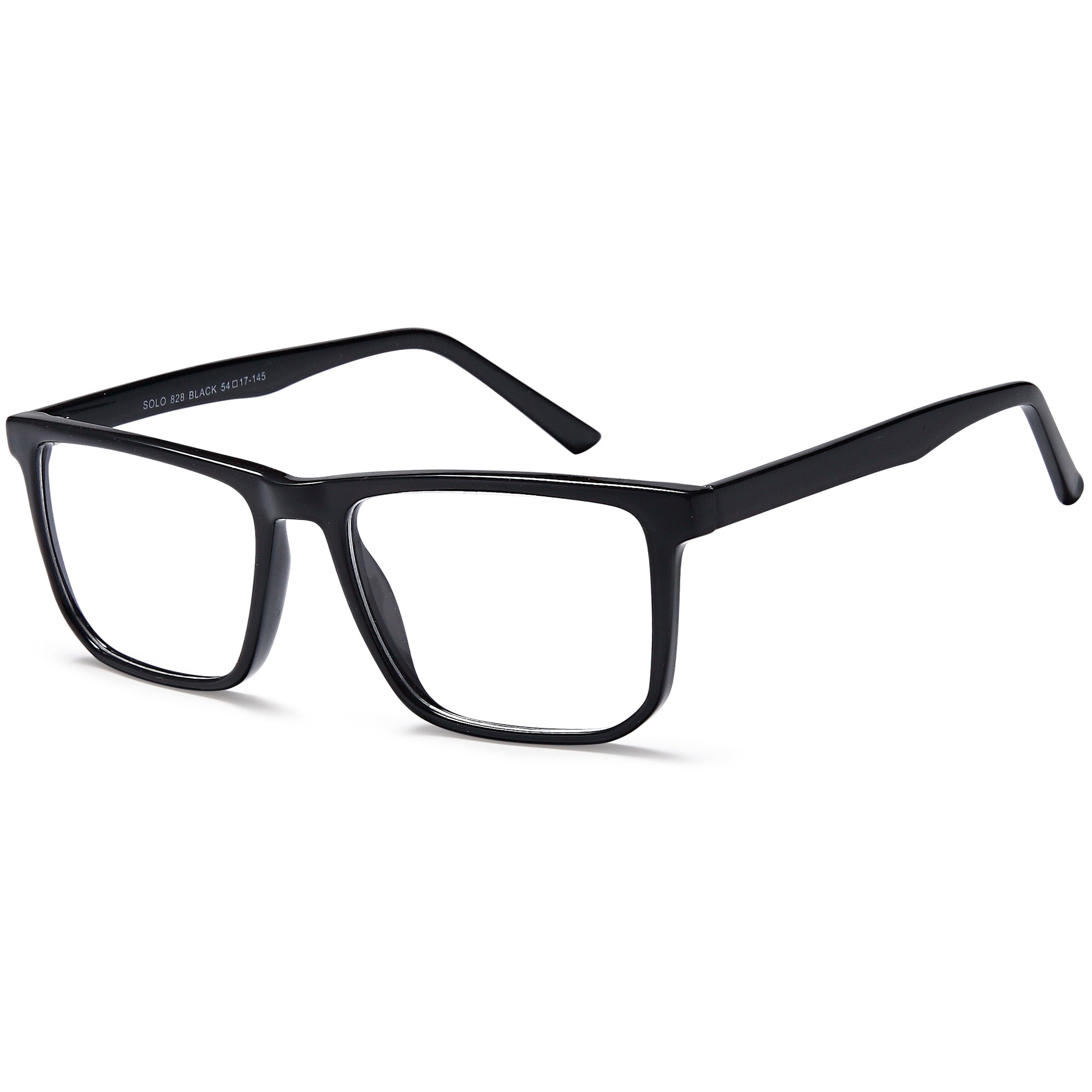 Solo SOLO 828 Black Plastic Glasses – Unisex Full Rim Eyewear