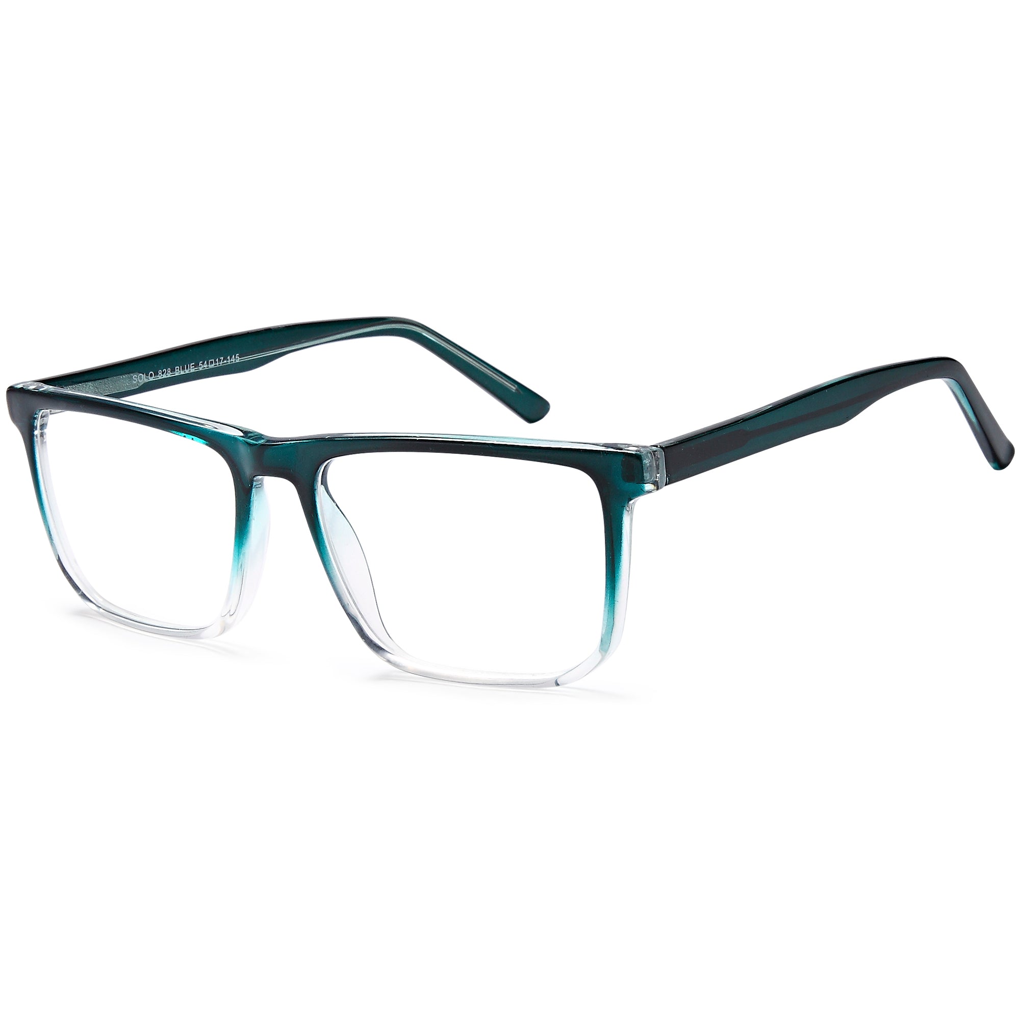 Solo SOLO 828 Blue Plastic Glasses – Unisex Full Rim Eyewear