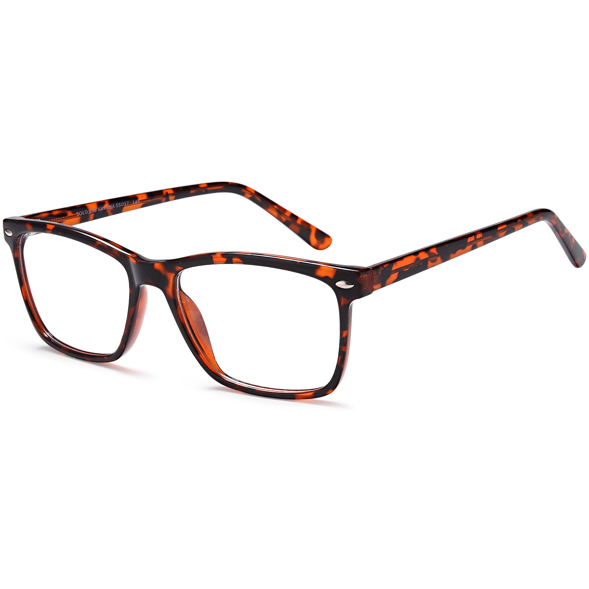Solo SOLO 830 Havana Plastic Glasses – Unisex Full Rim Eyewear