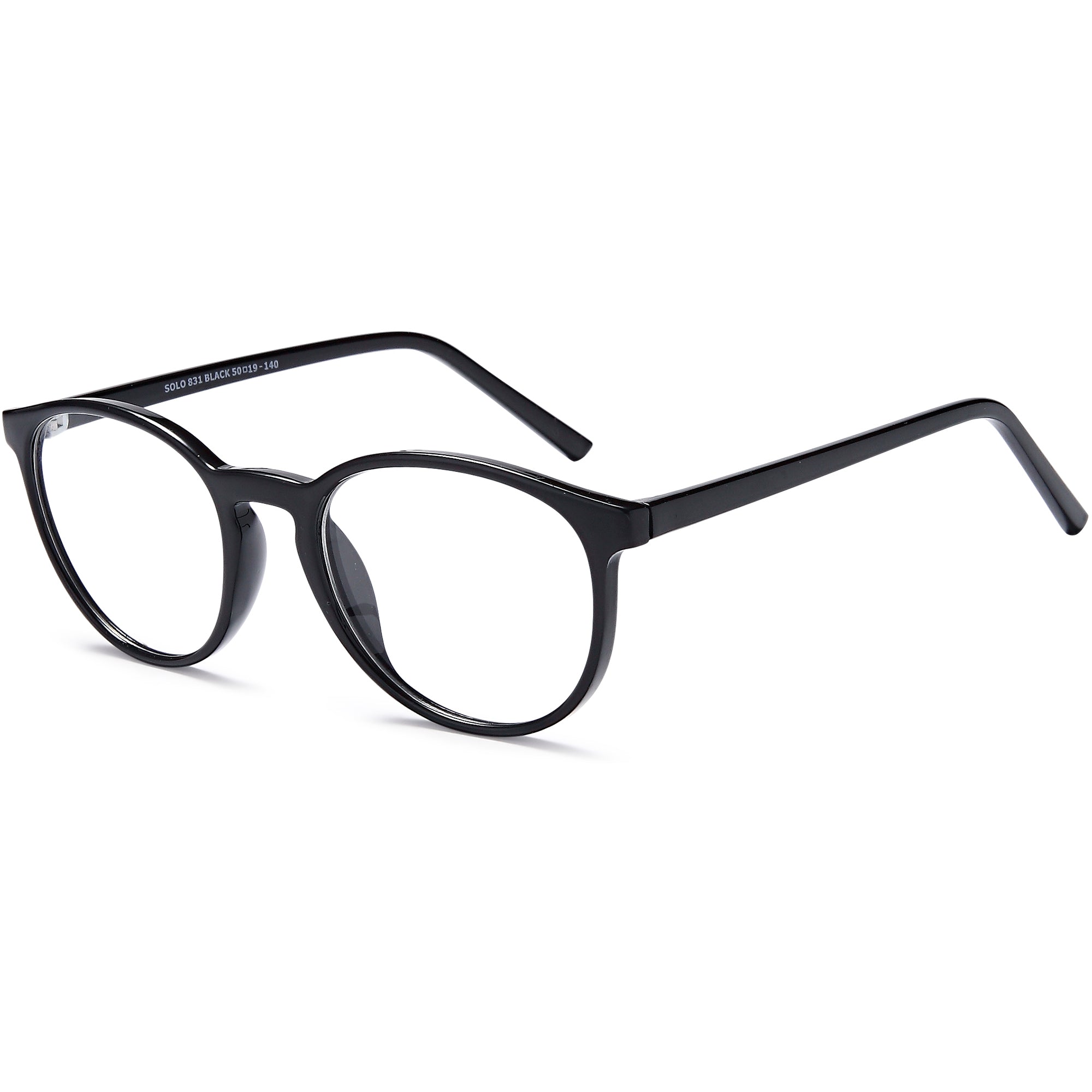 Solo SOLO 831 Black Plastic Glasses – Unisex Full Rim Eyewear