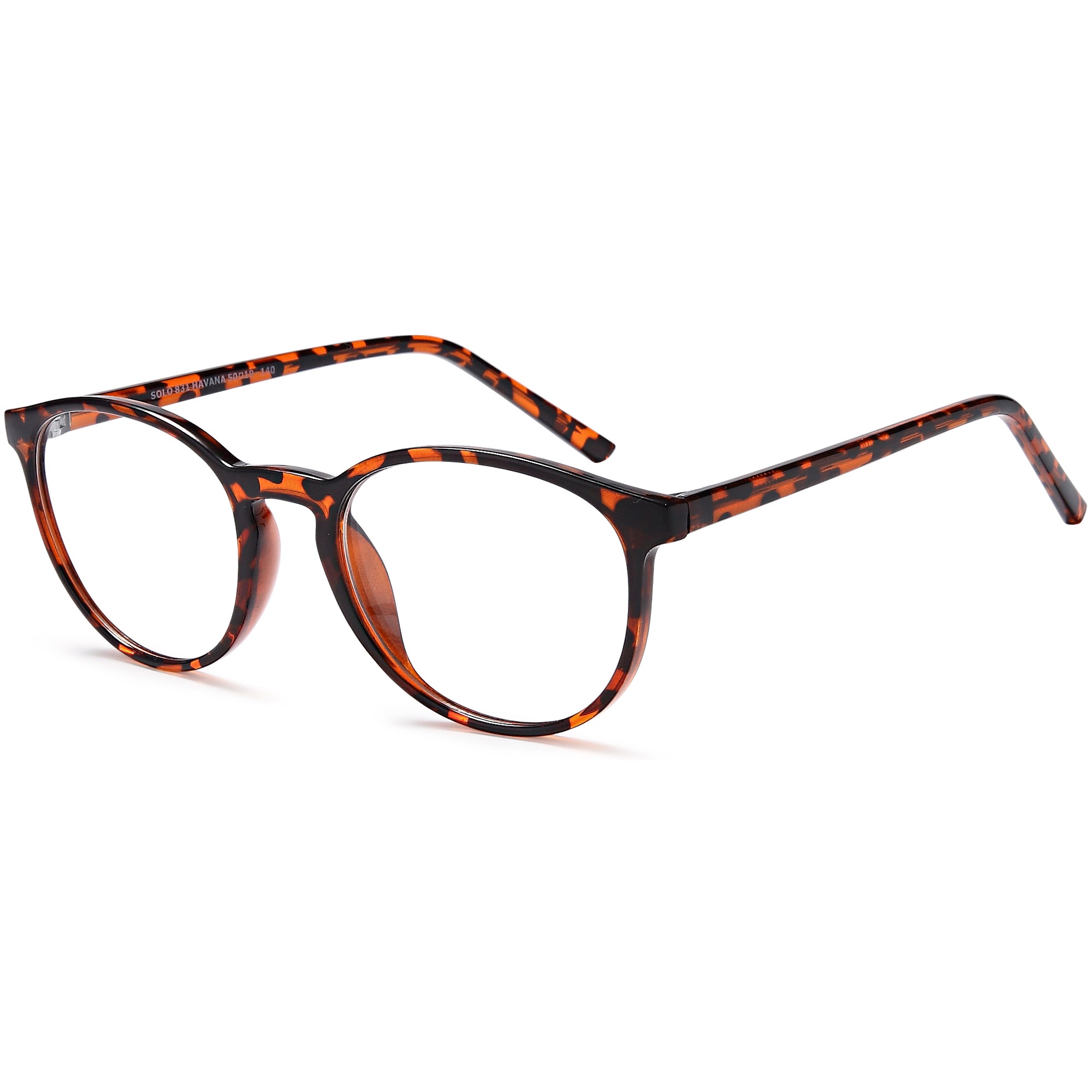 Solo SOLO 831 Havana Plastic Glasses – Unisex Full Rim Eyewear