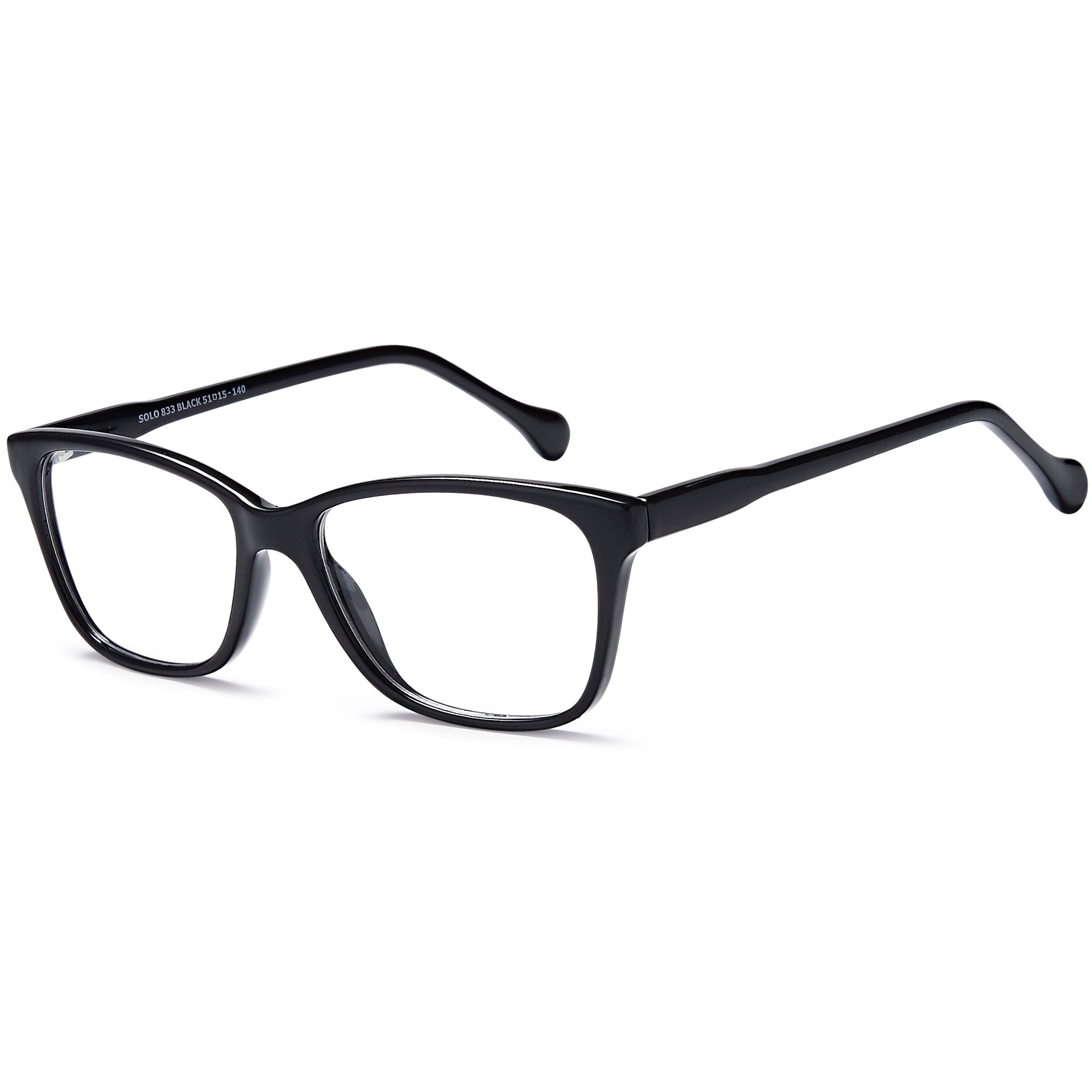 Solo SOLO 833 Black Plastic Glasses – Women Full Rim Eyewear