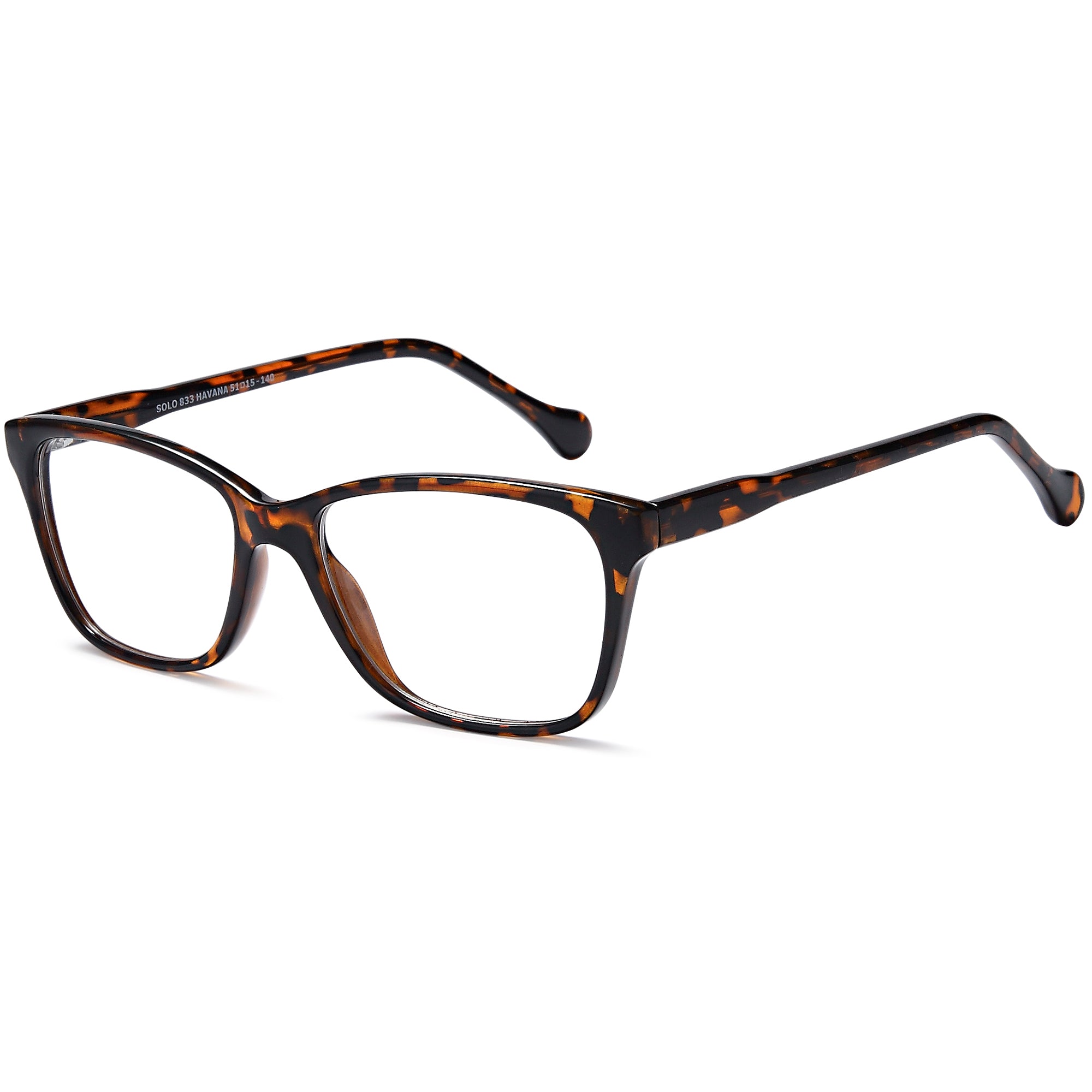 Solo SOLO 833 Havana Plastic Glasses – Women Full Rim Eyewear