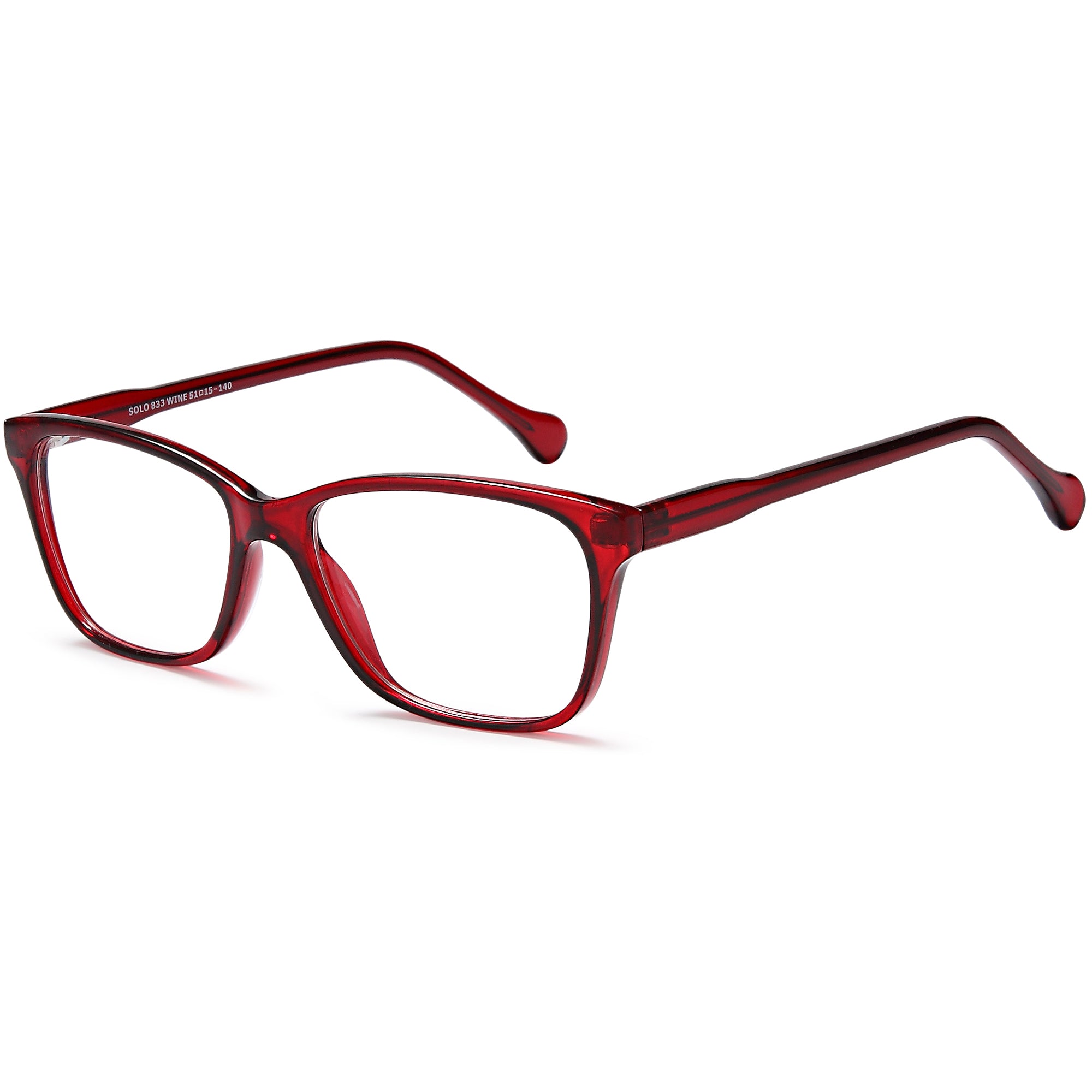 Solo SOLO 833 Wine Plastic Glasses – Women Full Rim Eyewear