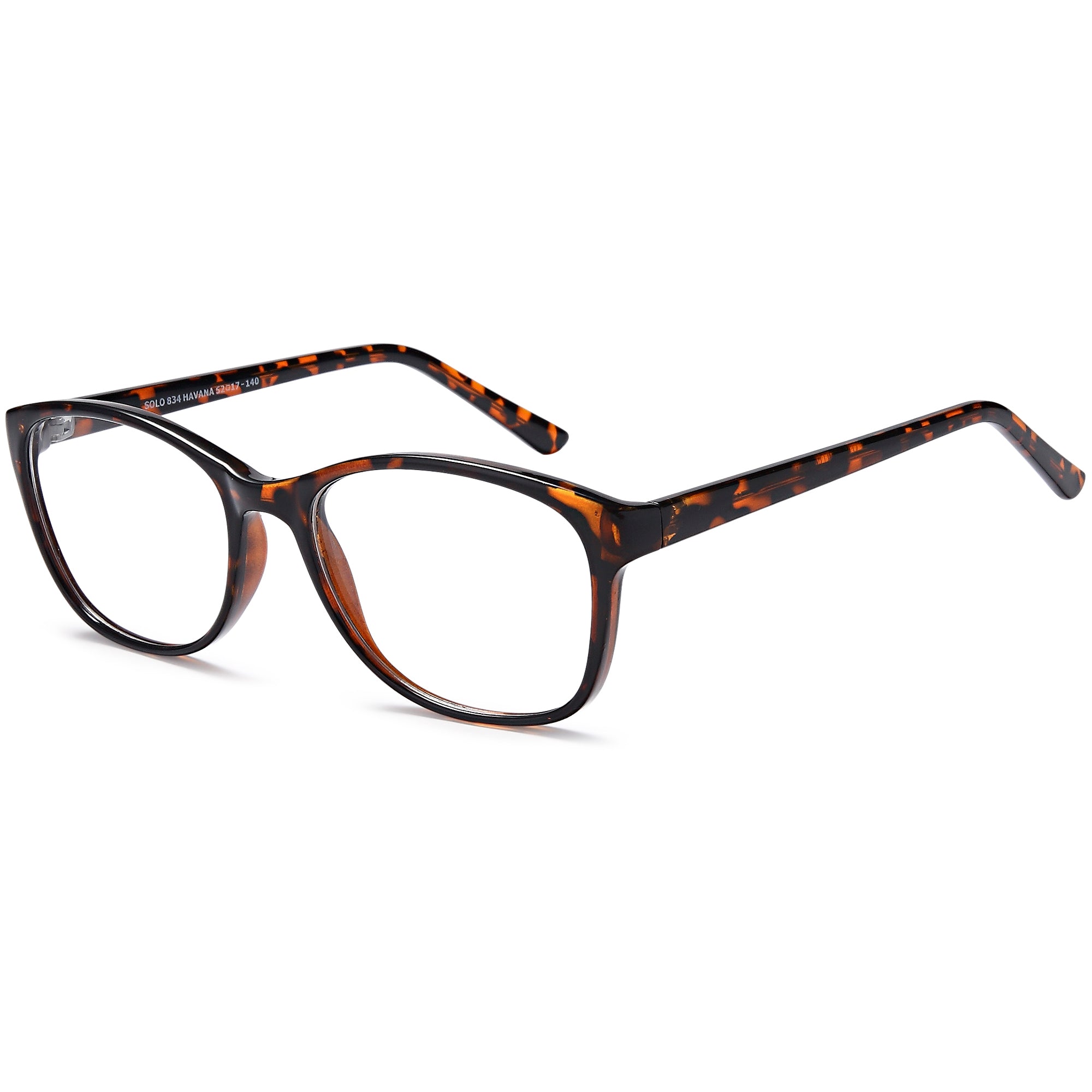 Solo SOLO 834 Havana Plastic Glasses – Women Full Rim Eyewear