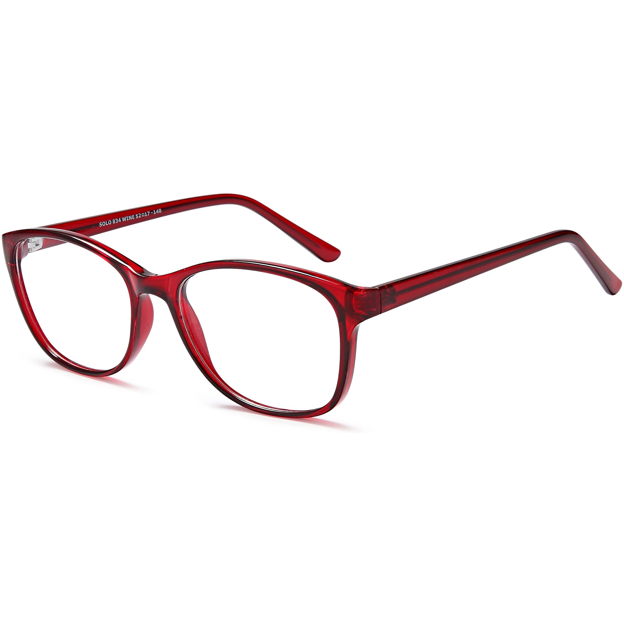 Solo SOLO 834 Wine Plastic Glasses – Women Full Rim Eyewear
