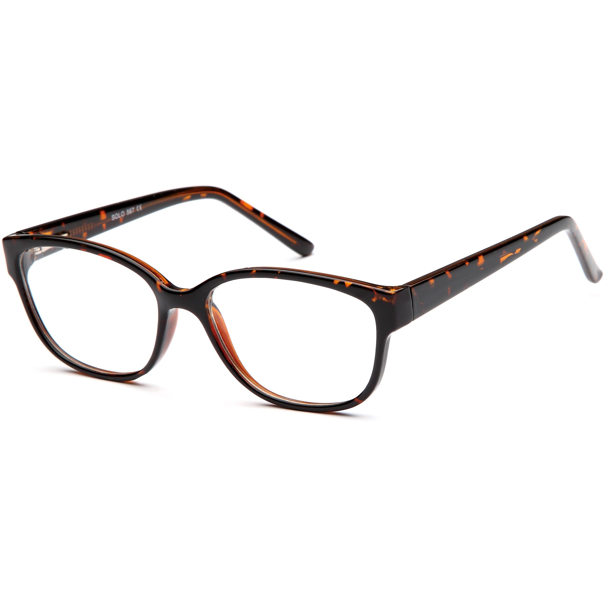 Solo SOLO 567 Havana Plastic Glasses – Women Full Rim Eyewear