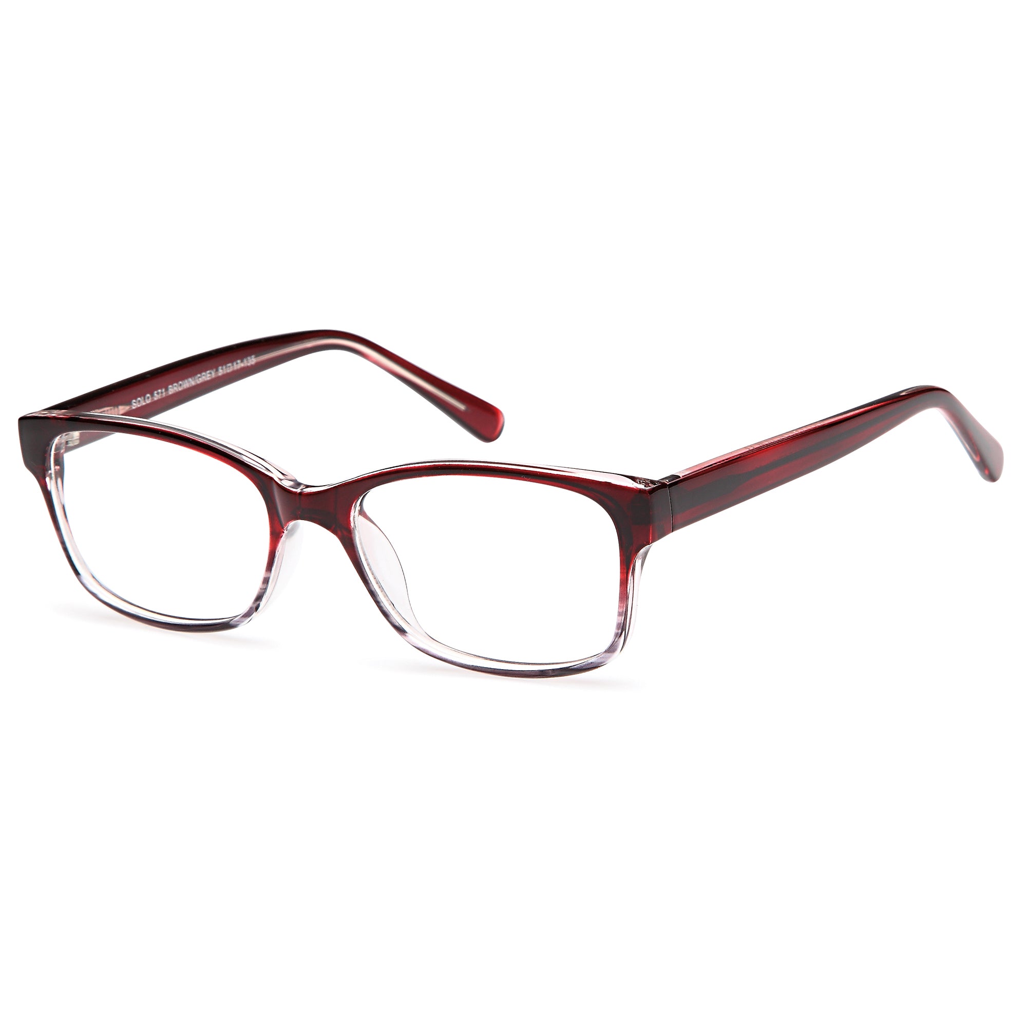 Solo SOLO 571 Brown/Grey Plastic Glasses – Women Full Rim Eyewear
