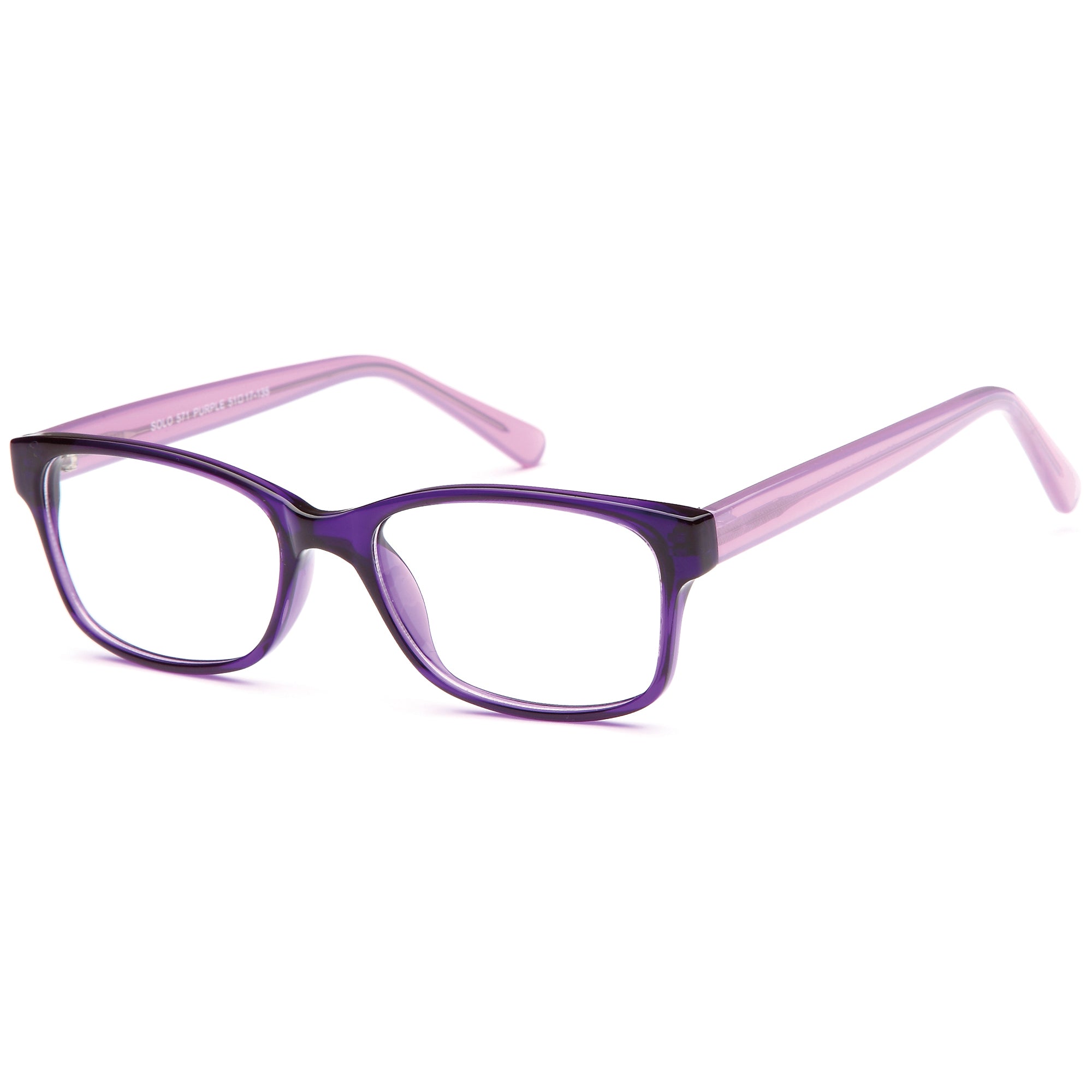 Solo SOLO 571 Purple Plastic Glasses – Women Full Rim Eyewear