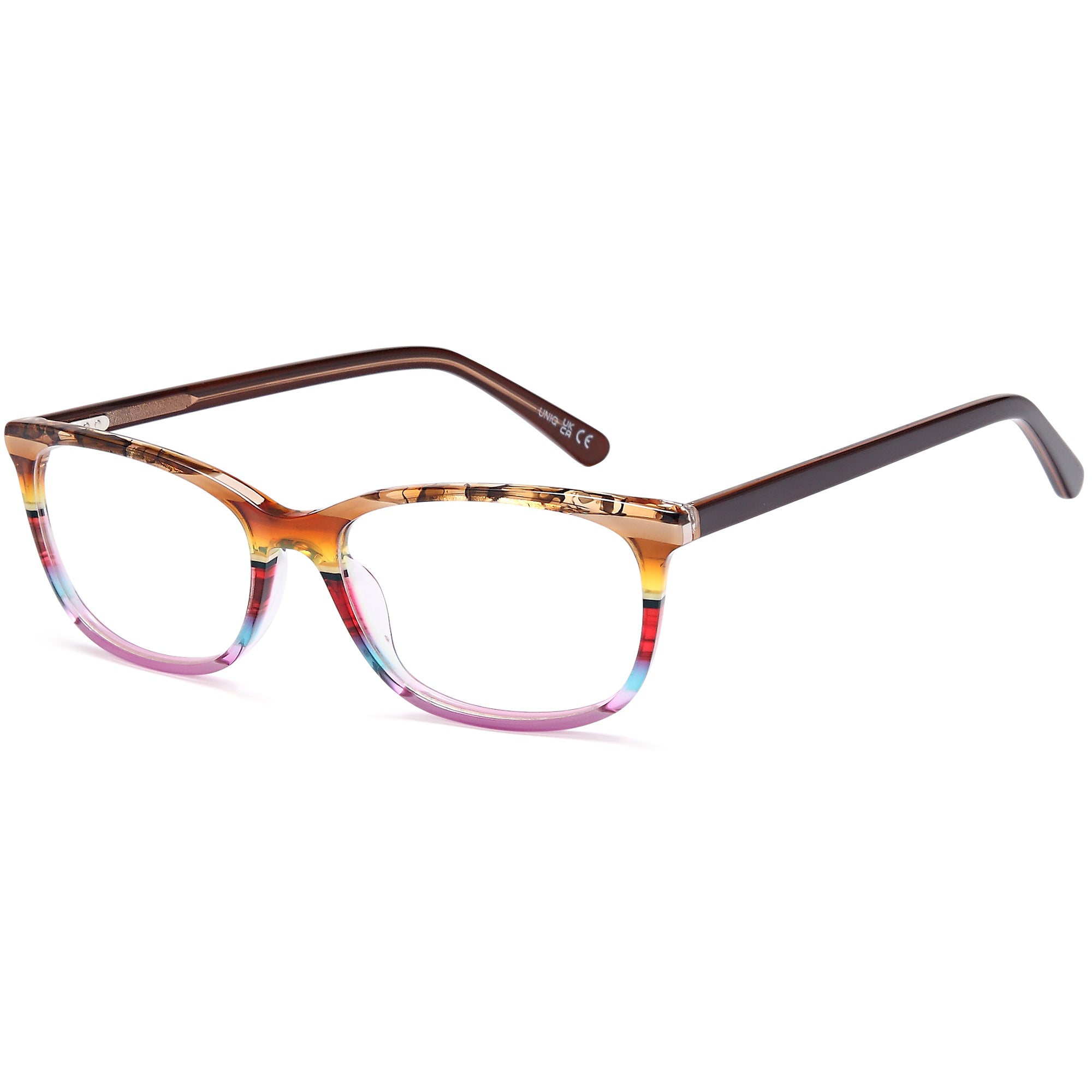 Uniq UN7102 Brown Square Plastic Glasses – Women Full Rim Eyewear