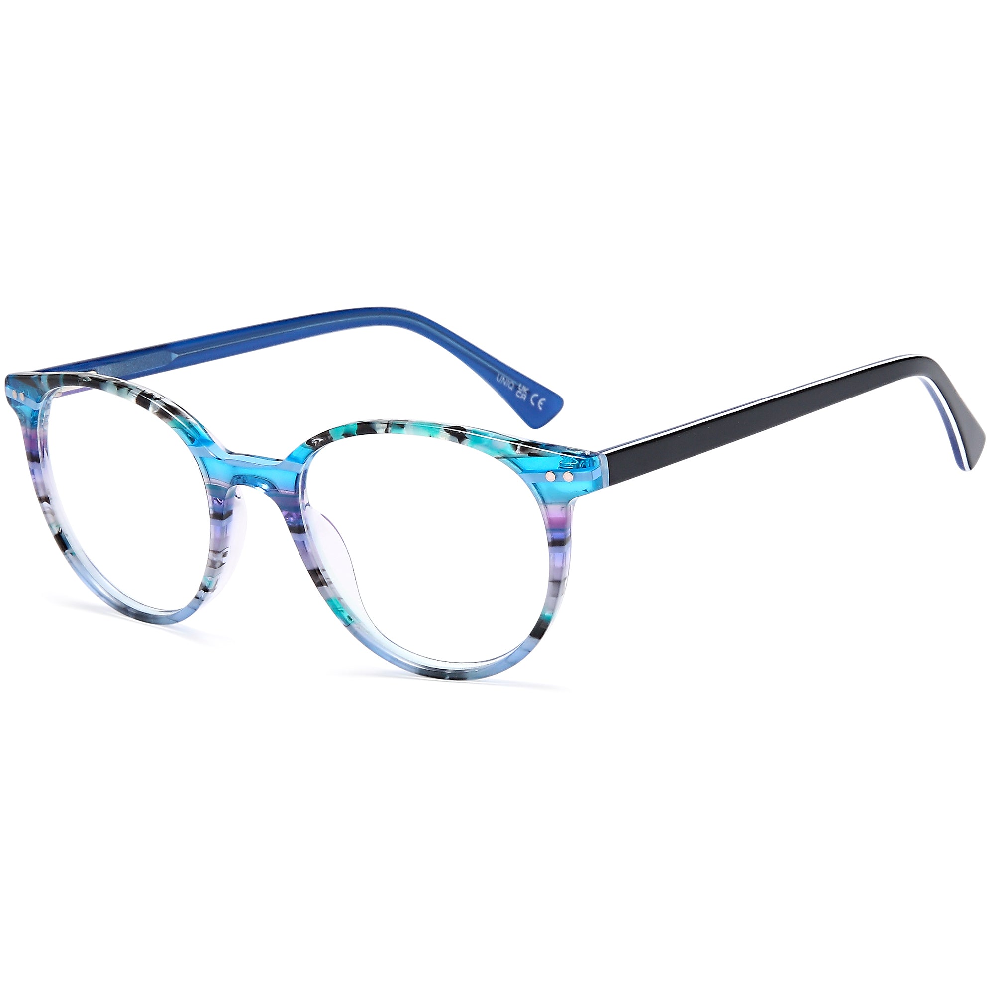 Uniq UN7104 Blue Round Plastic Glasses – Women Full Rim Eyewear