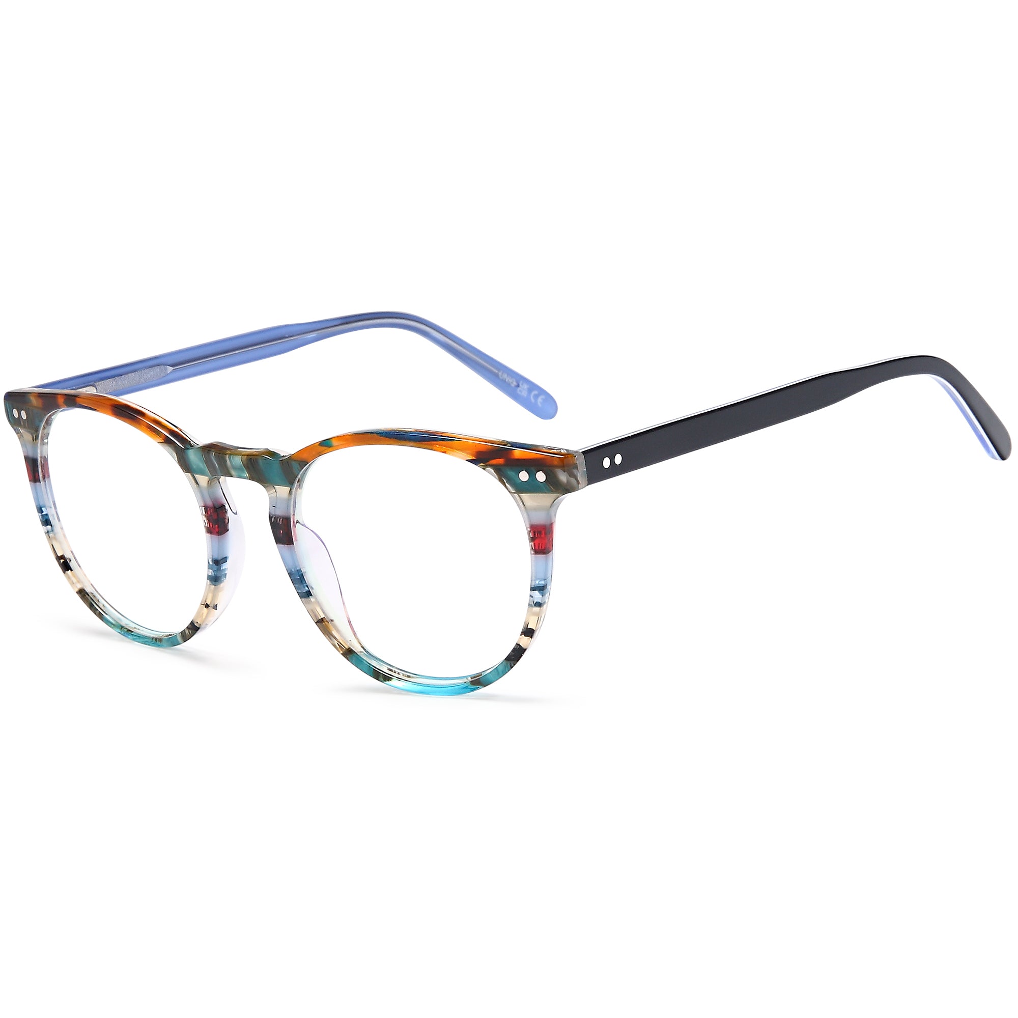 Uniq UN7106 Blue Round Plastic Glasses – Unisex Full Rim Eyewear