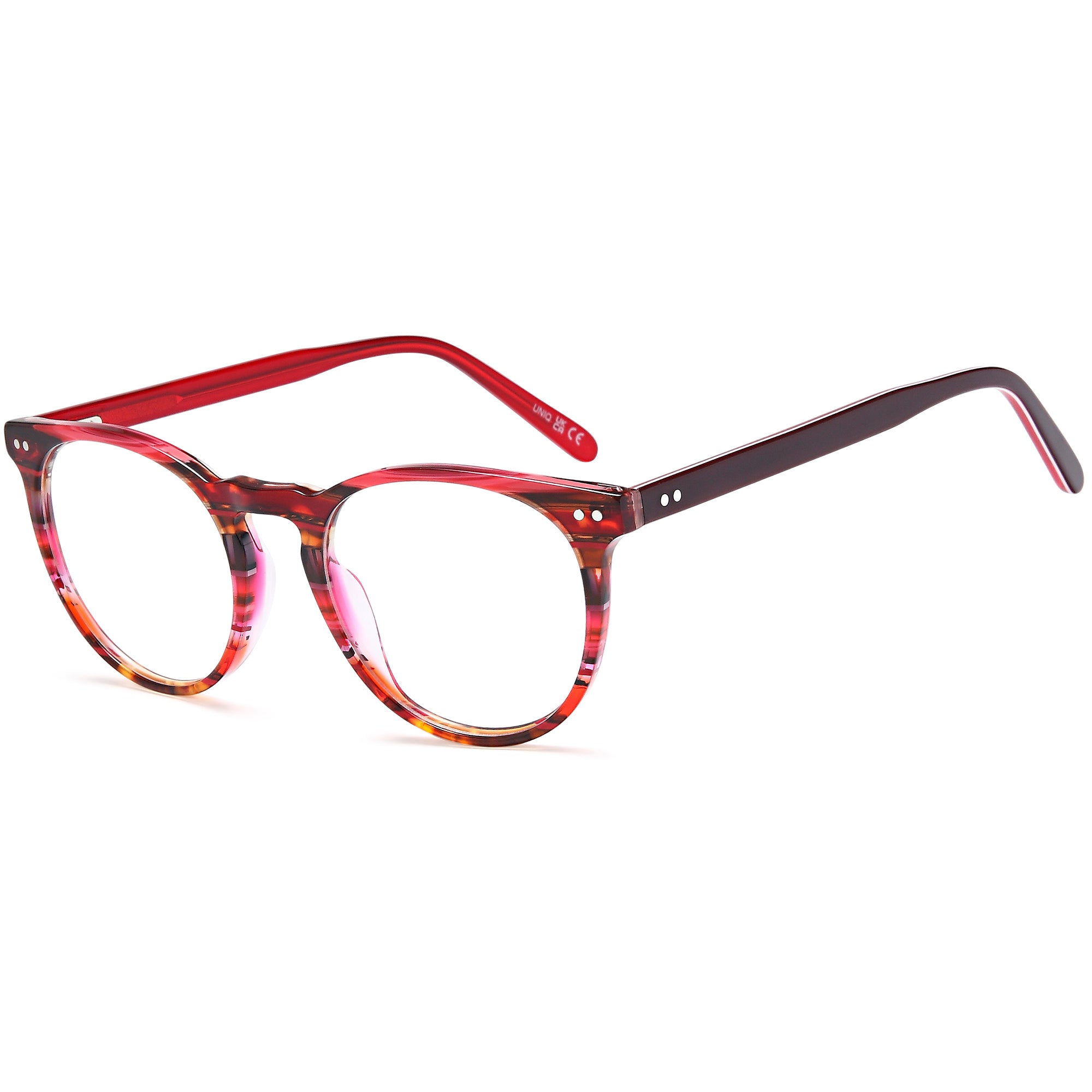 Uniq UN7106 Red Round Plastic Glasses – Unisex Full Rim Eyewear